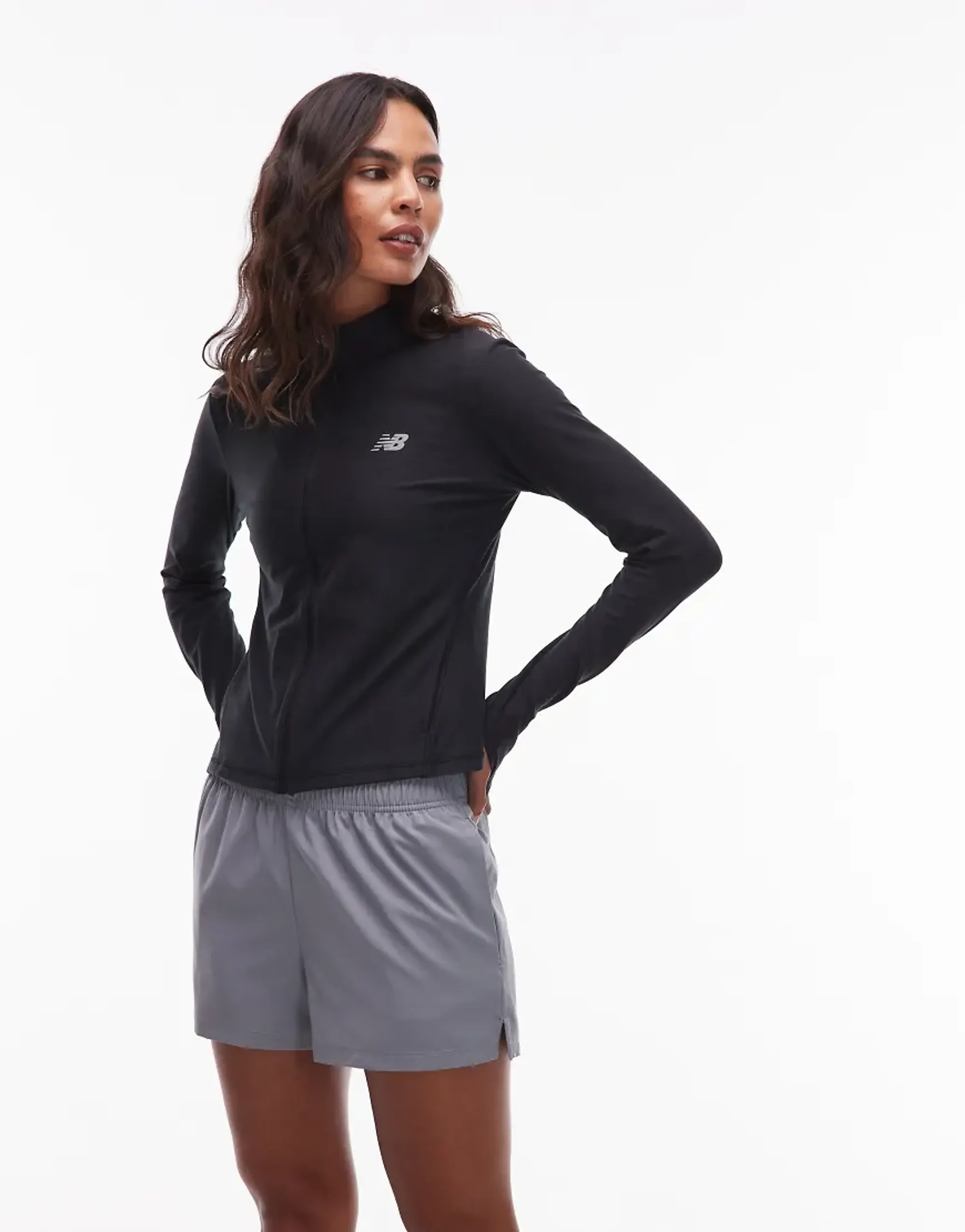New Balance Space Dye Full Zip Women Track Tops - Black