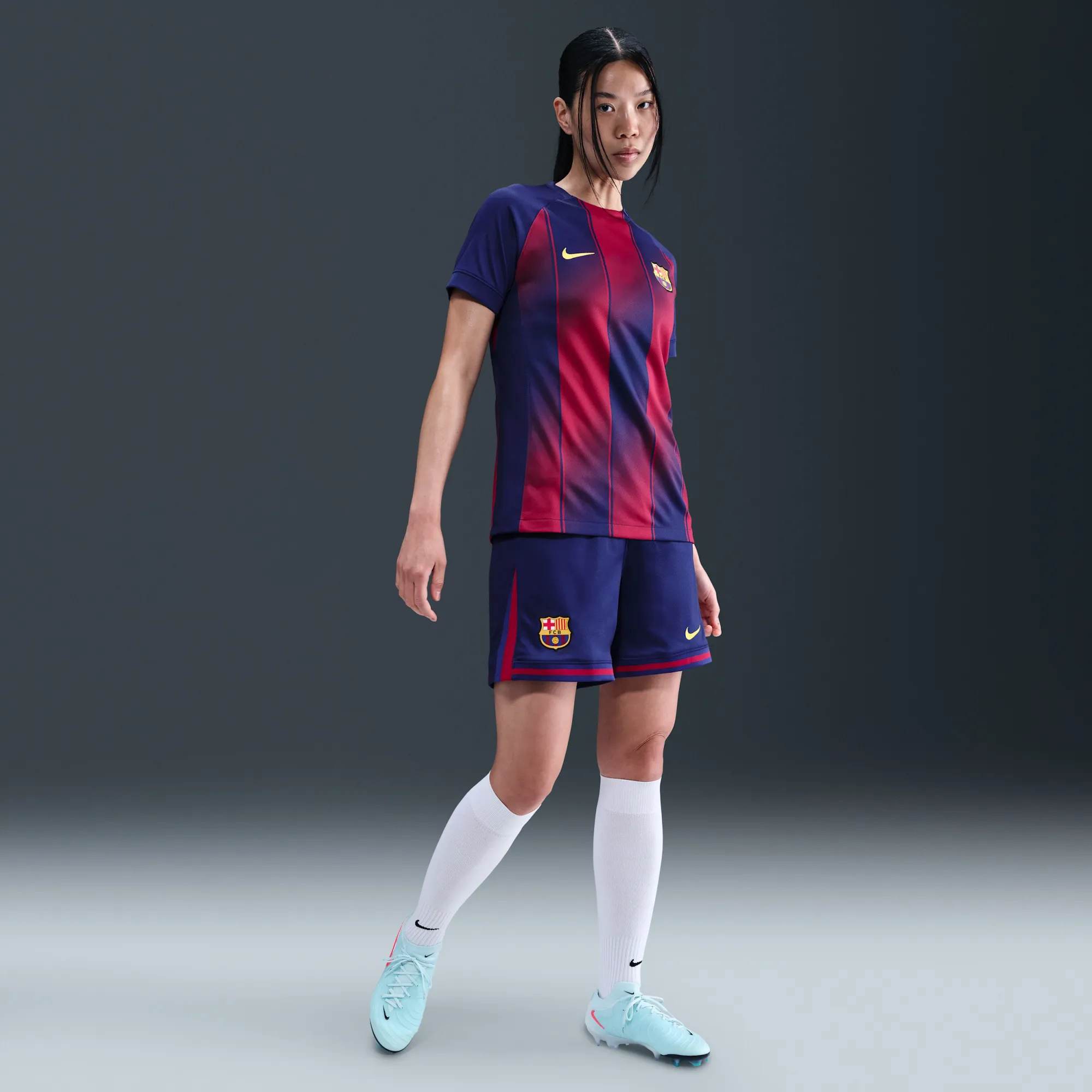 F.C. Barcelona 2025/26 Stadium Home Women's Nike Dri-FIT Football Replica Shorts - Blue - Polyester