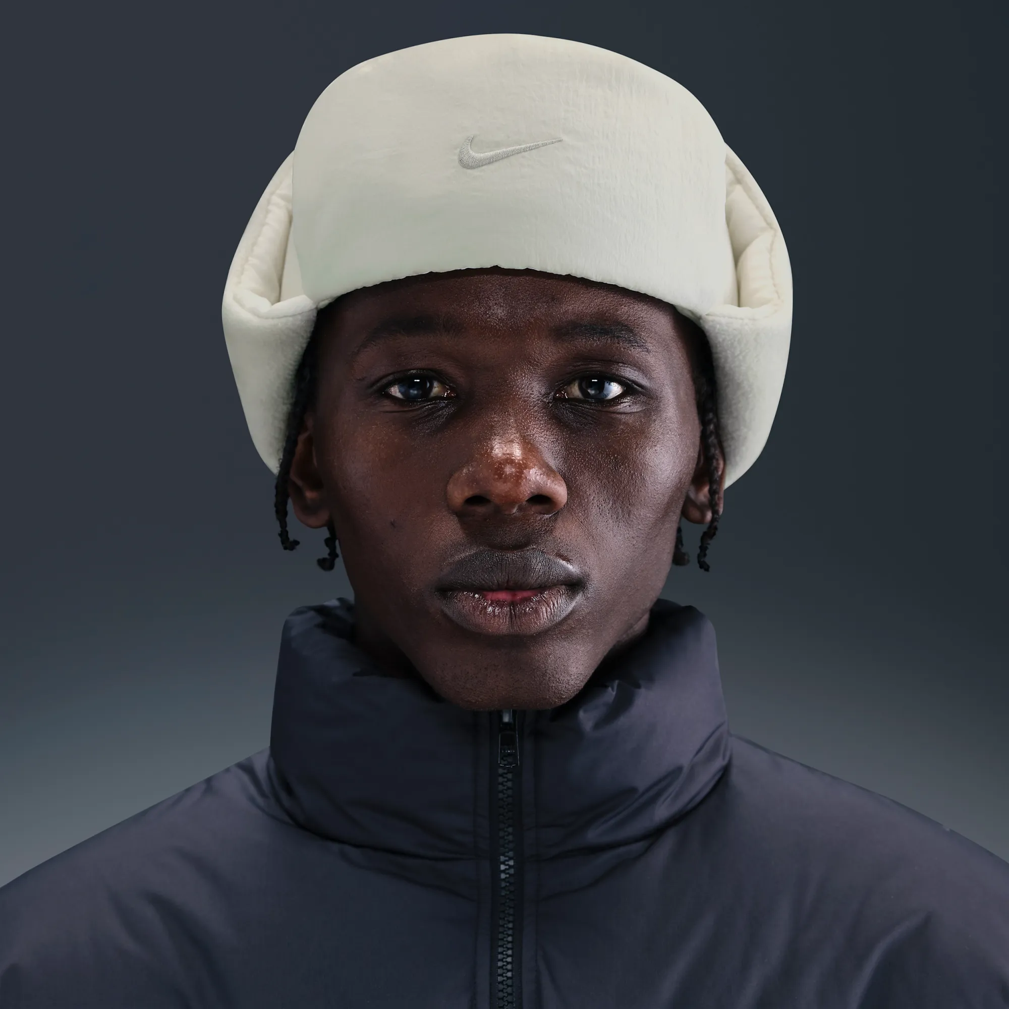 Nike Fly Unstructured Puffer Trapper Cap - Grey - Nylon