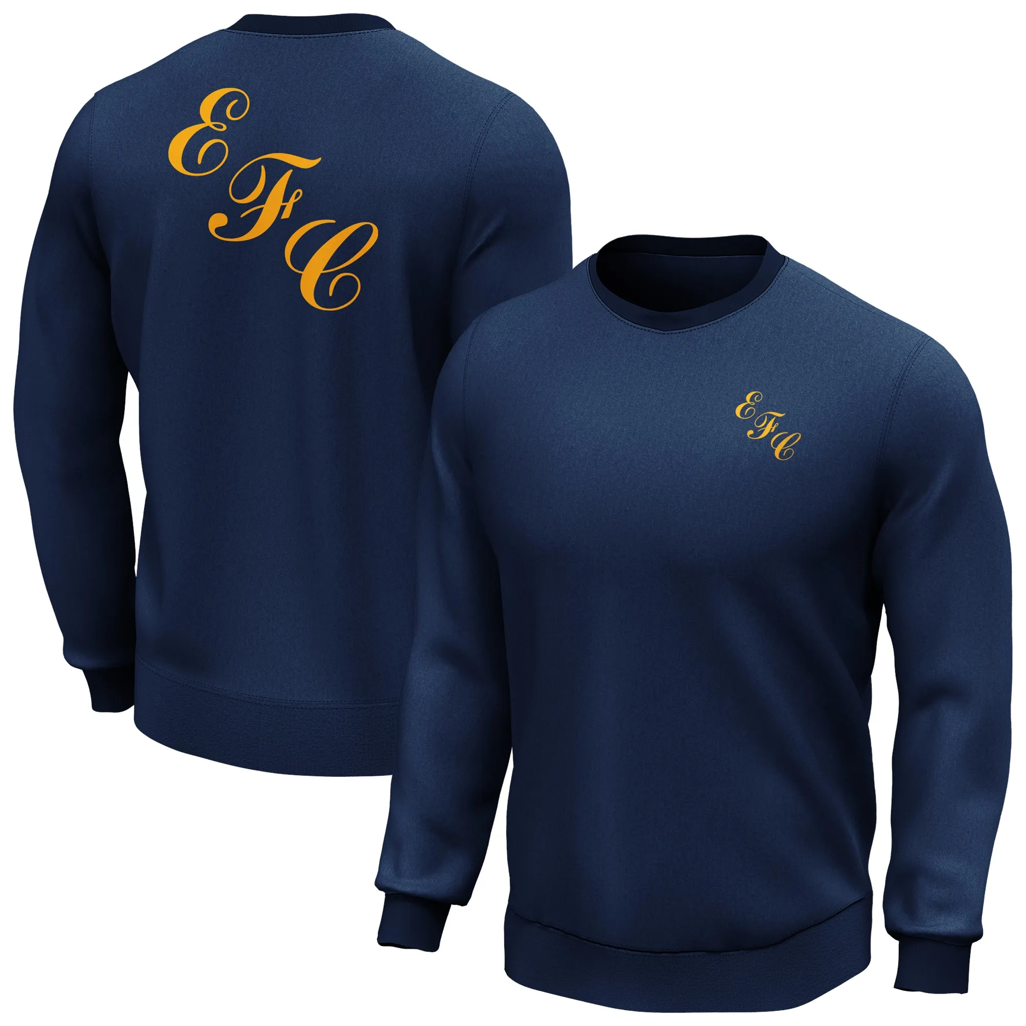 Everton Retro Crest Fashion Graphic Crew Sweatshirt - Royal - Mens