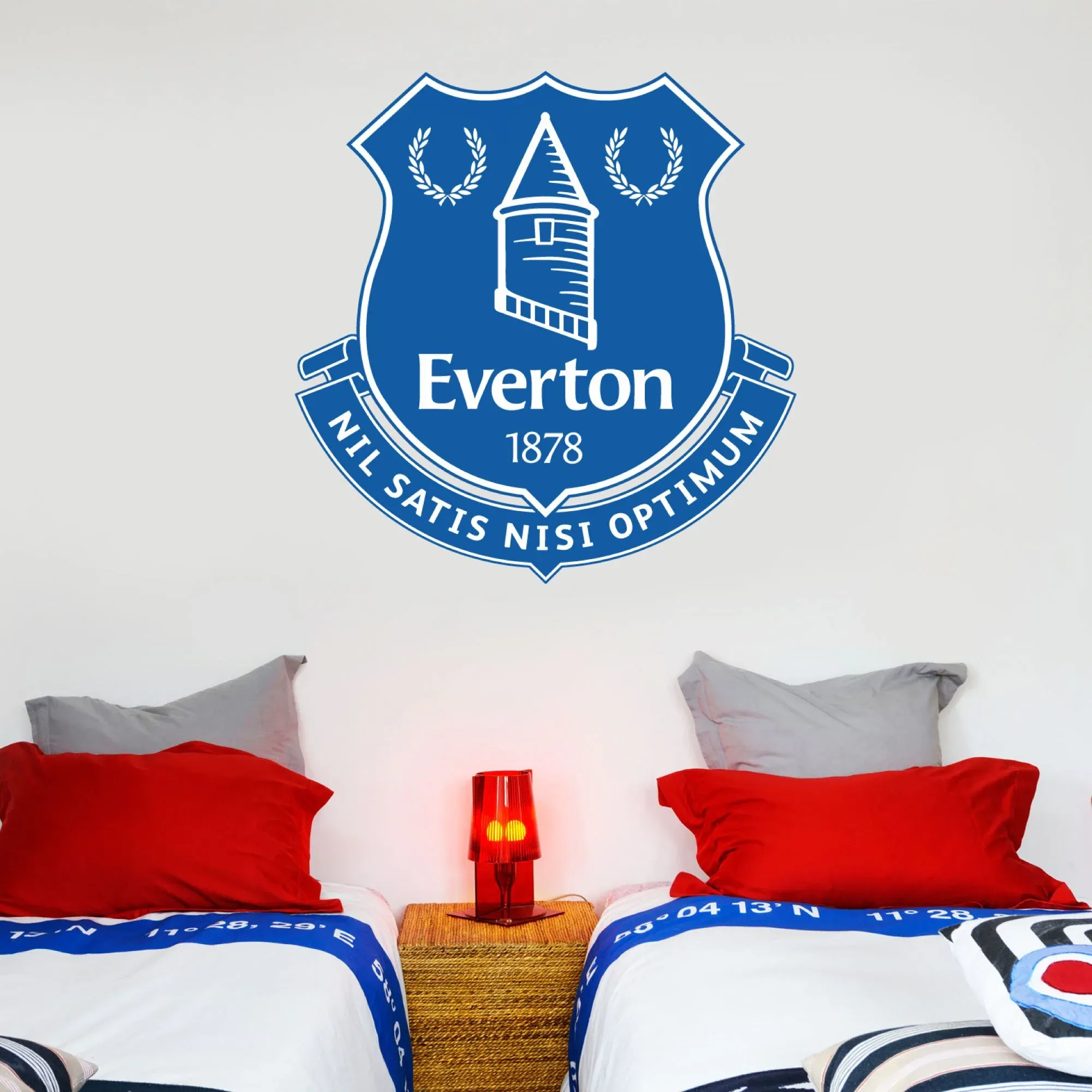 Everton Crest Wall Sticker - 60cm x 60cm with decal set - 60cm x 30cm