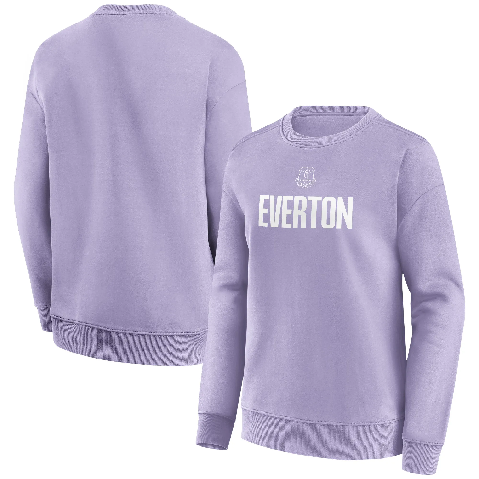 Everton Wordmark Logo Graphic Oversized Crew Sweatshirt - Purple - Womens
