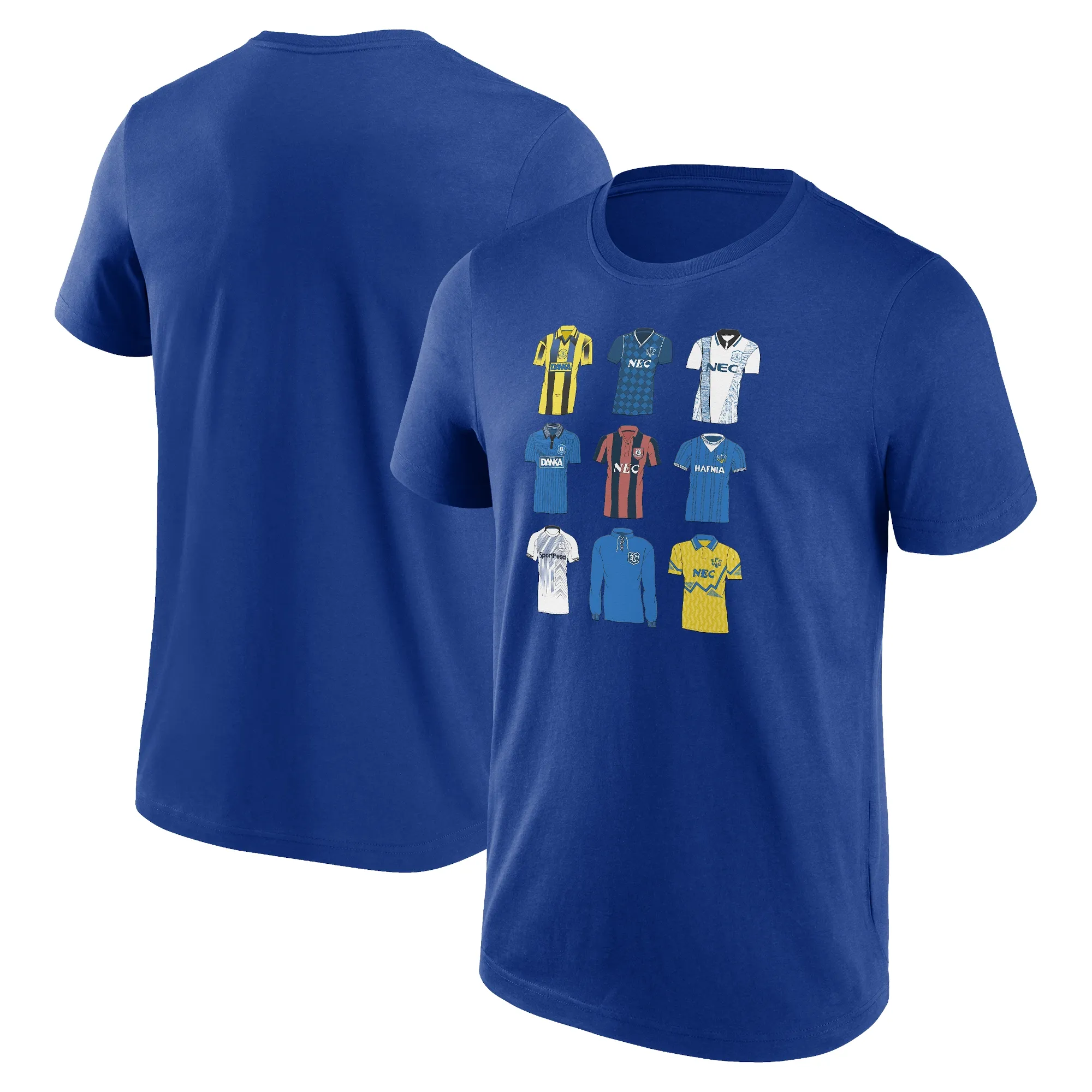 Everton History of Kits Graphic T-Shirt - Royal - Mens