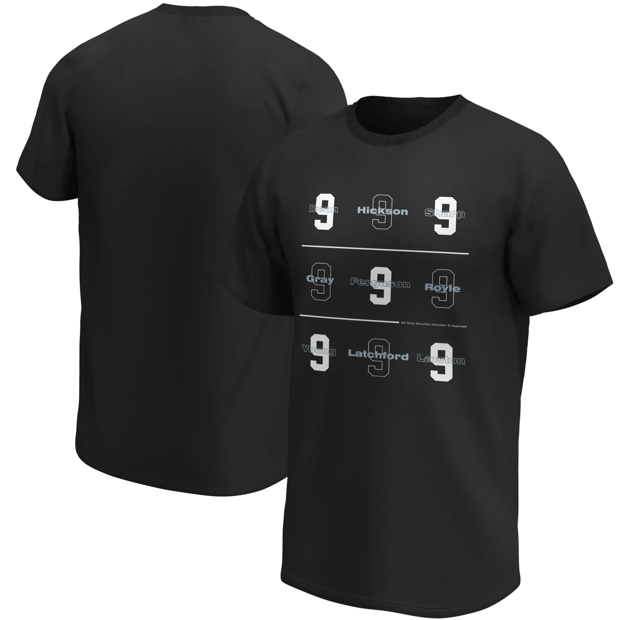 Everton Legends Graphic T -Shirt - Black - Mens