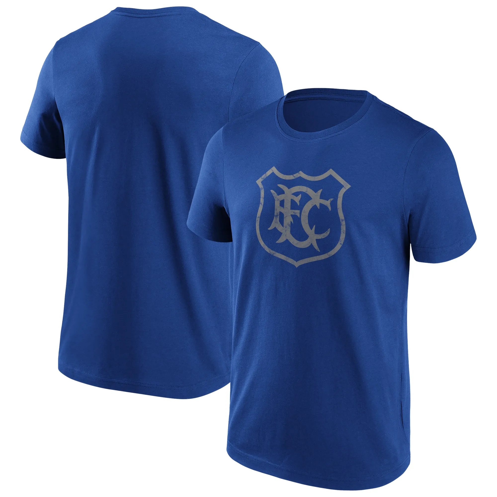 Everton Distressed Retro Logo Graphic T-Shirt - Royal - Mens