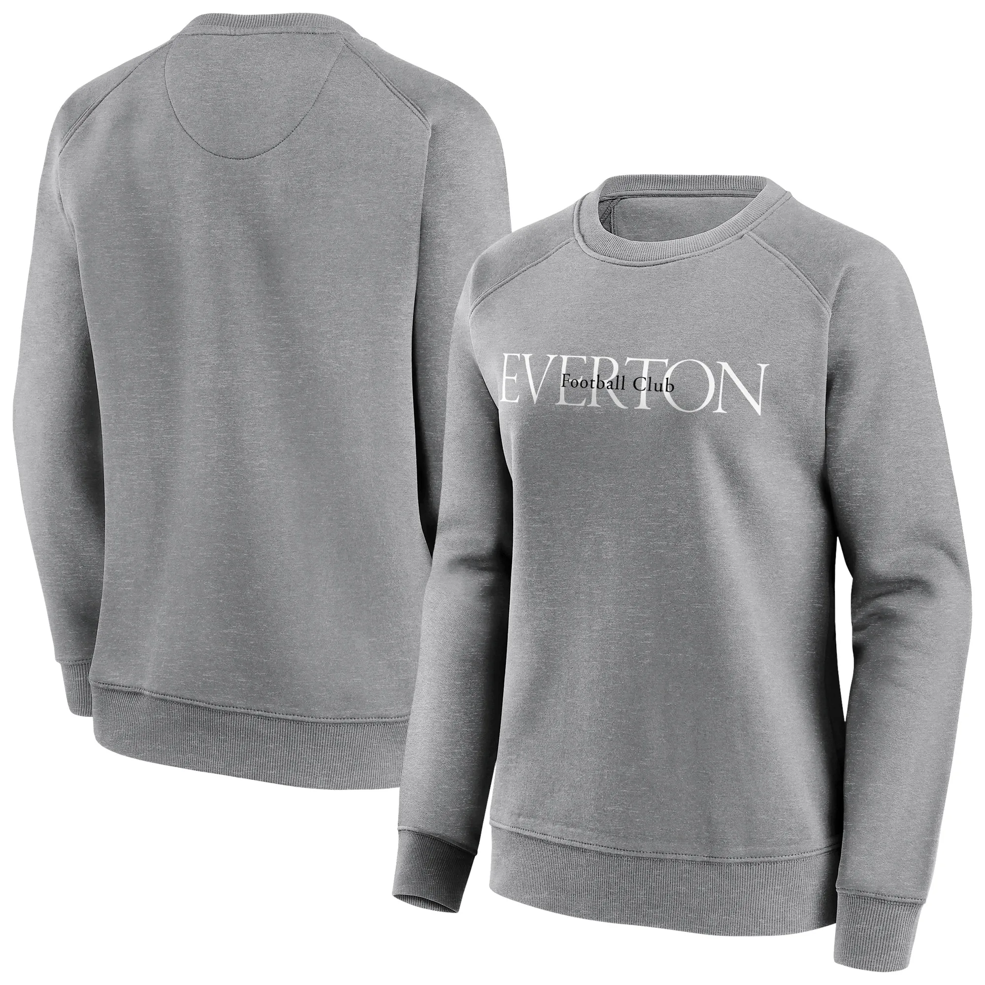 Everton Classic Overlay Graphic Crew Sweatshirt - Grey - Womens