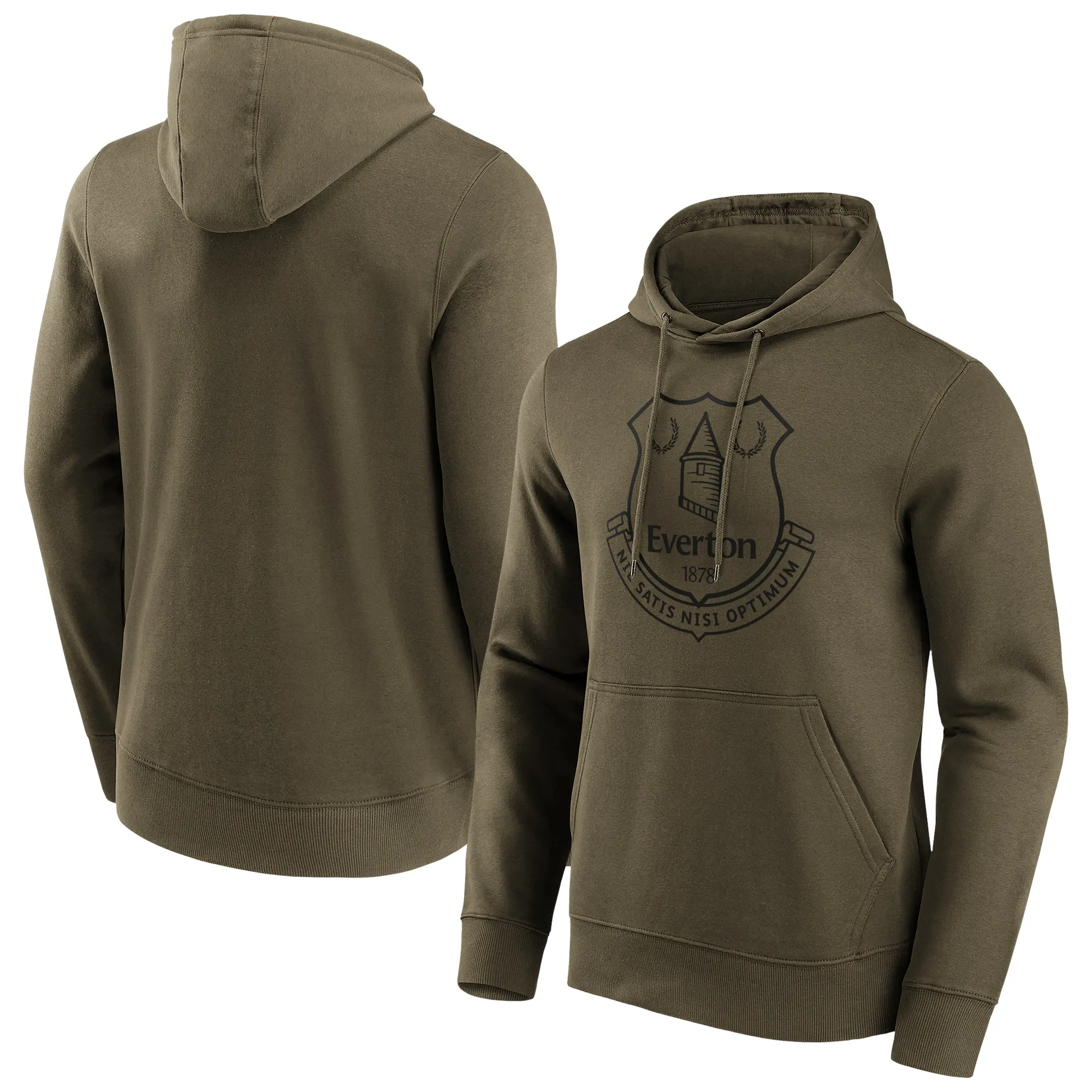 Everton Mono Logo Graphic Hoodie - Khaki - Mens