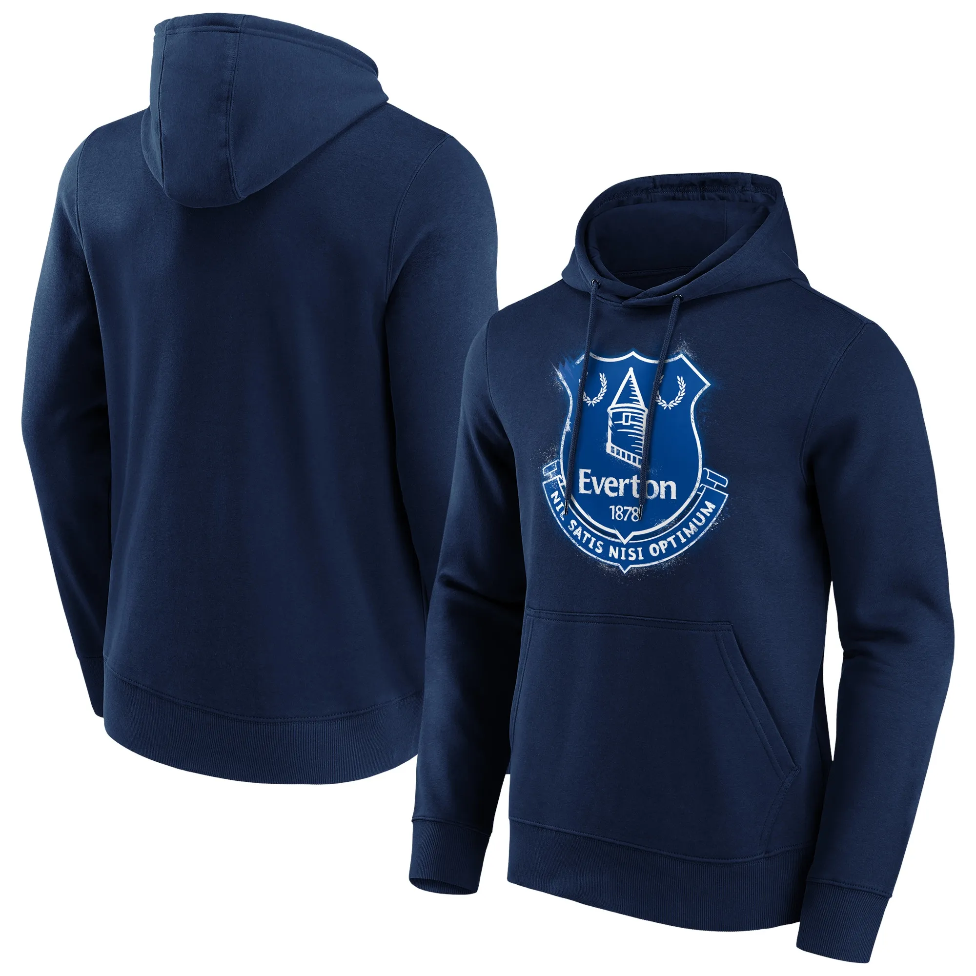 Everton Splatter Graphic Hoodie - Navy - Mens
