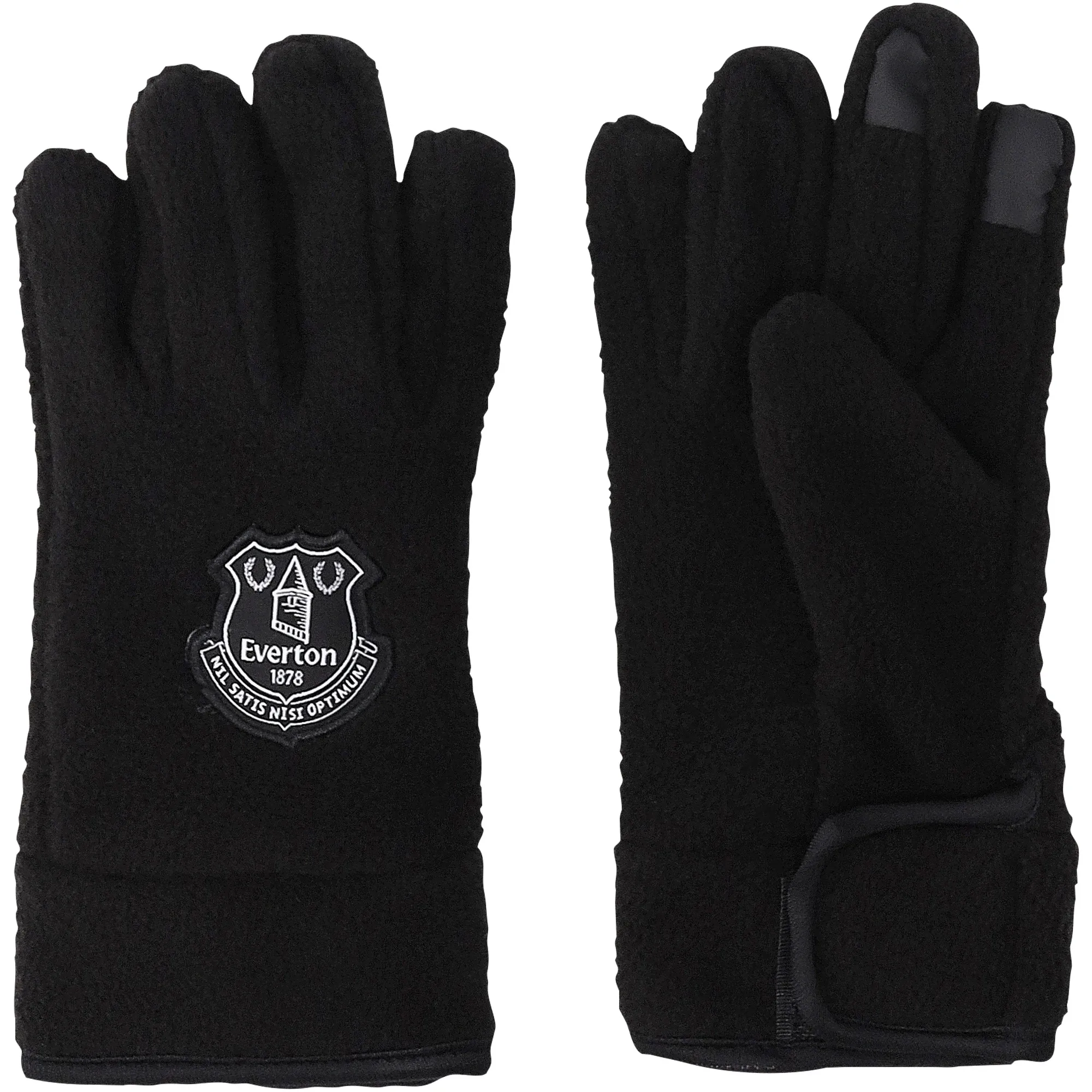 Everton Touchscreen Fleece Gloves - Black - Adults