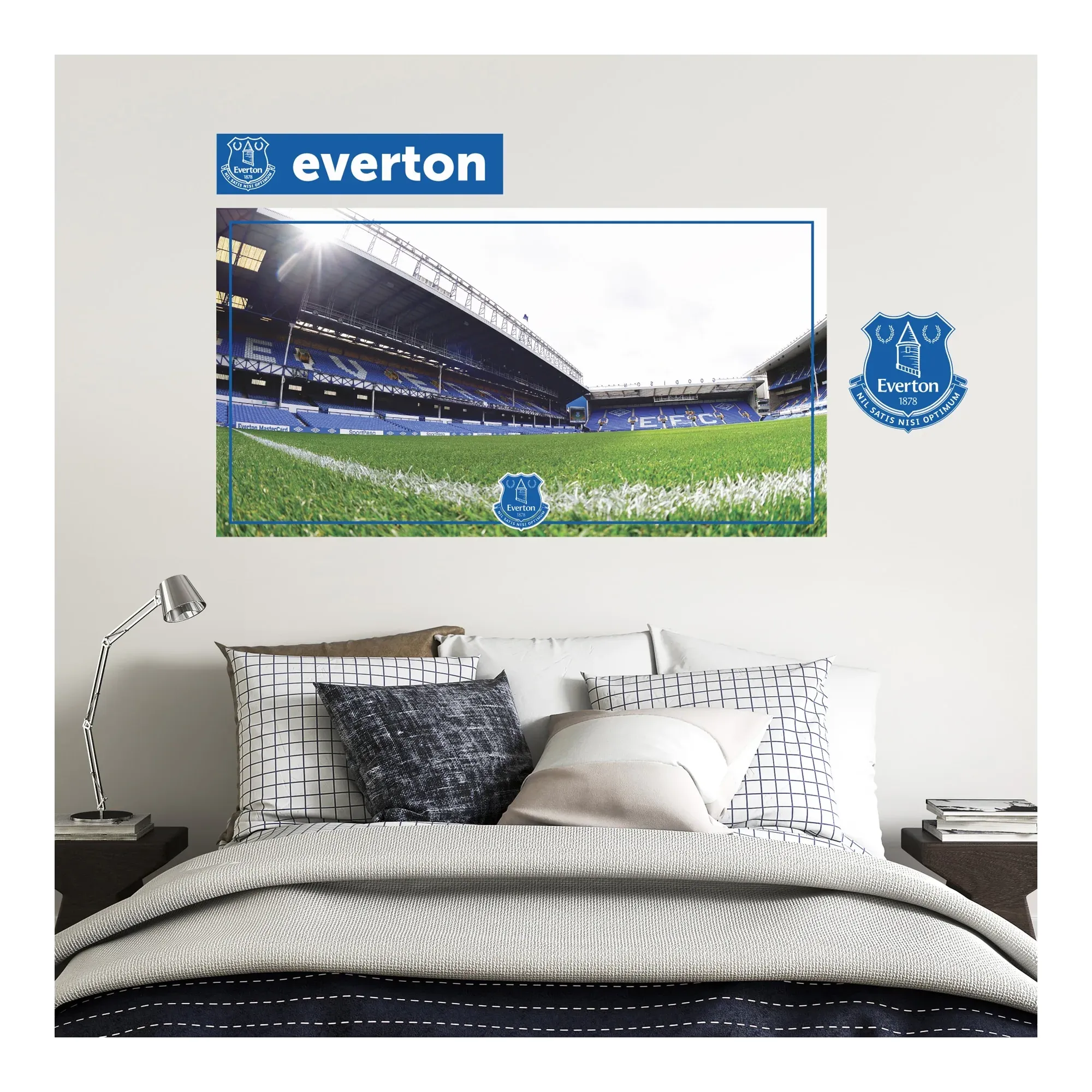 Everton Goodison Park Stadium Wall Sticker - 90cm x 50cm with decal set - 60cm x 30cm