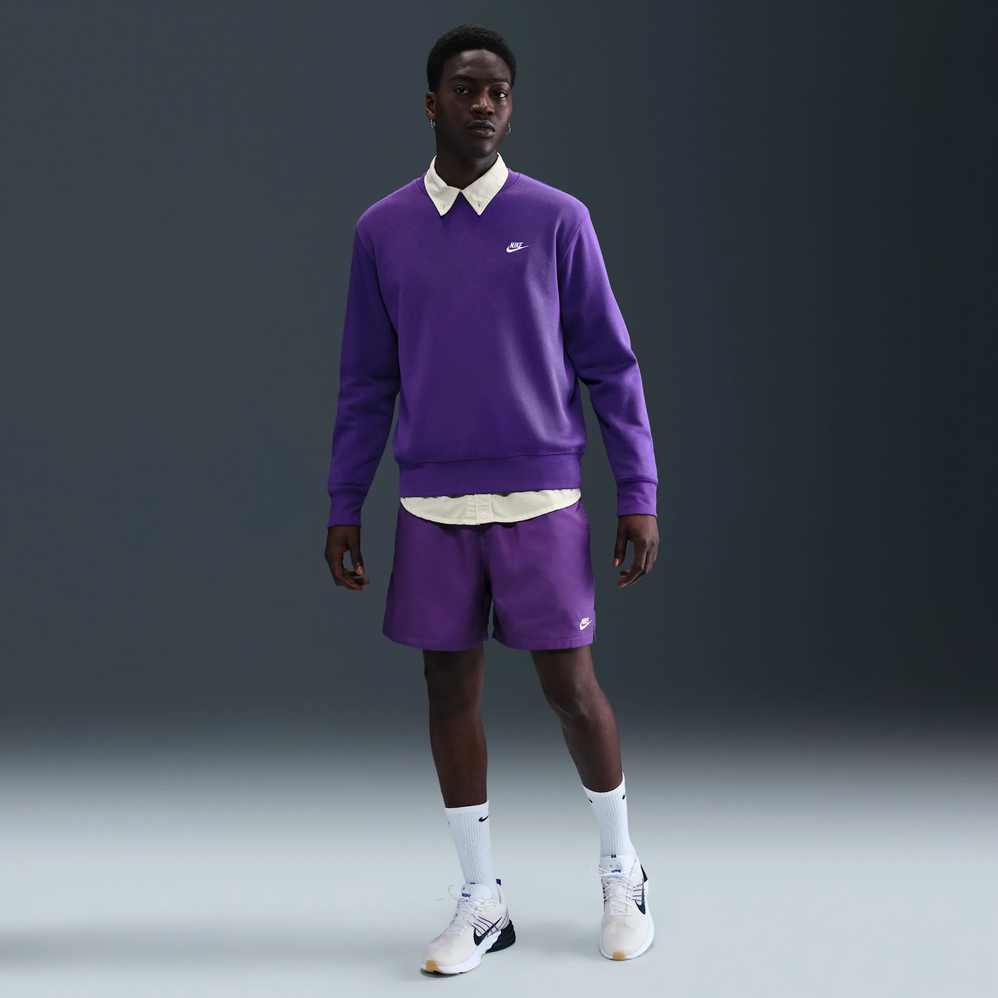 Nike Club Men's Woven Flow Shorts - Purple - Polyester