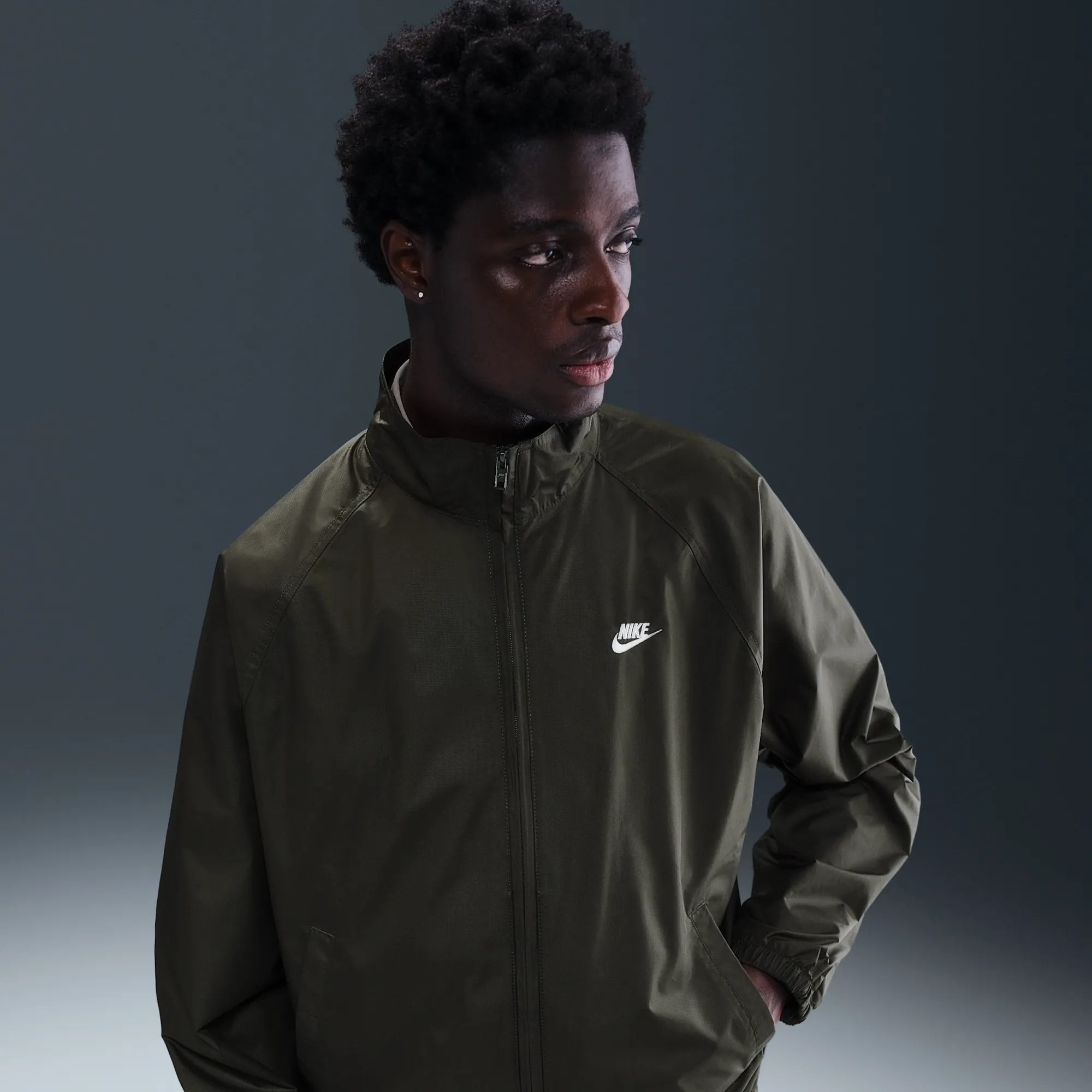 Nike Club Men's Roscoe Full-Zip Jacket - Green - Polyester