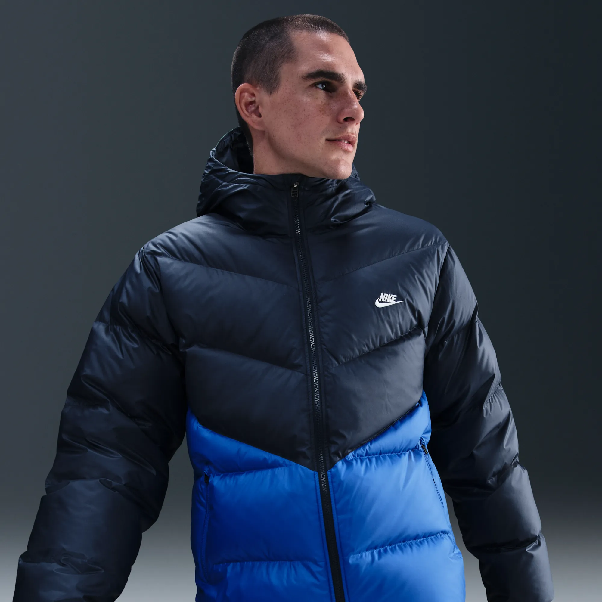 Nike Windrunner Men's Down Jacket - Blue - Polyester