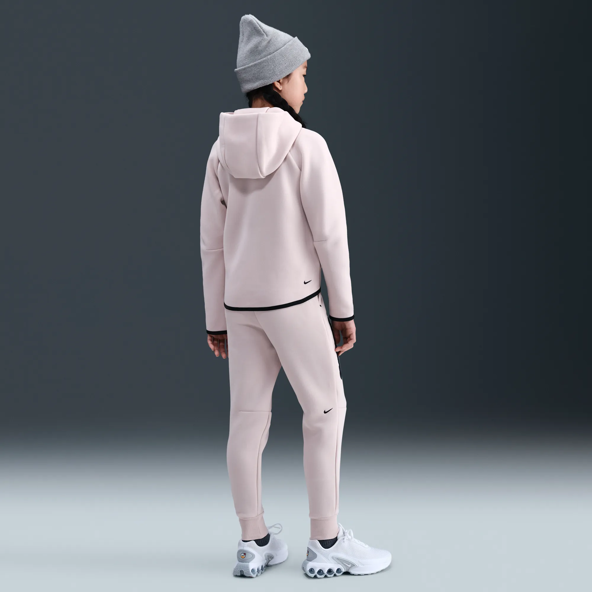 Nike Tech Fleece Girls' Full-Zip Hoodie - Pink | HV8695-667
