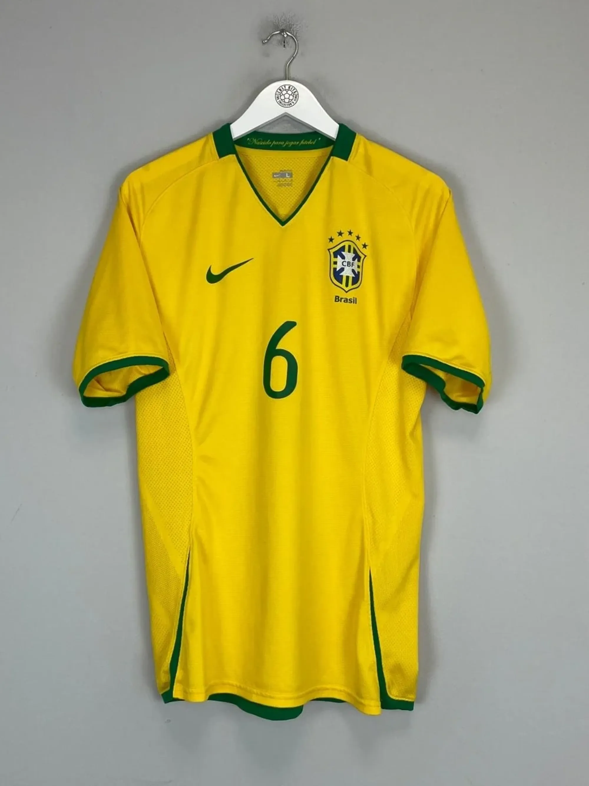 2008/09 BRAZIL #6 *PLAYER ISSUE* HOME SHIRT (L) NIKE | CULT KITS