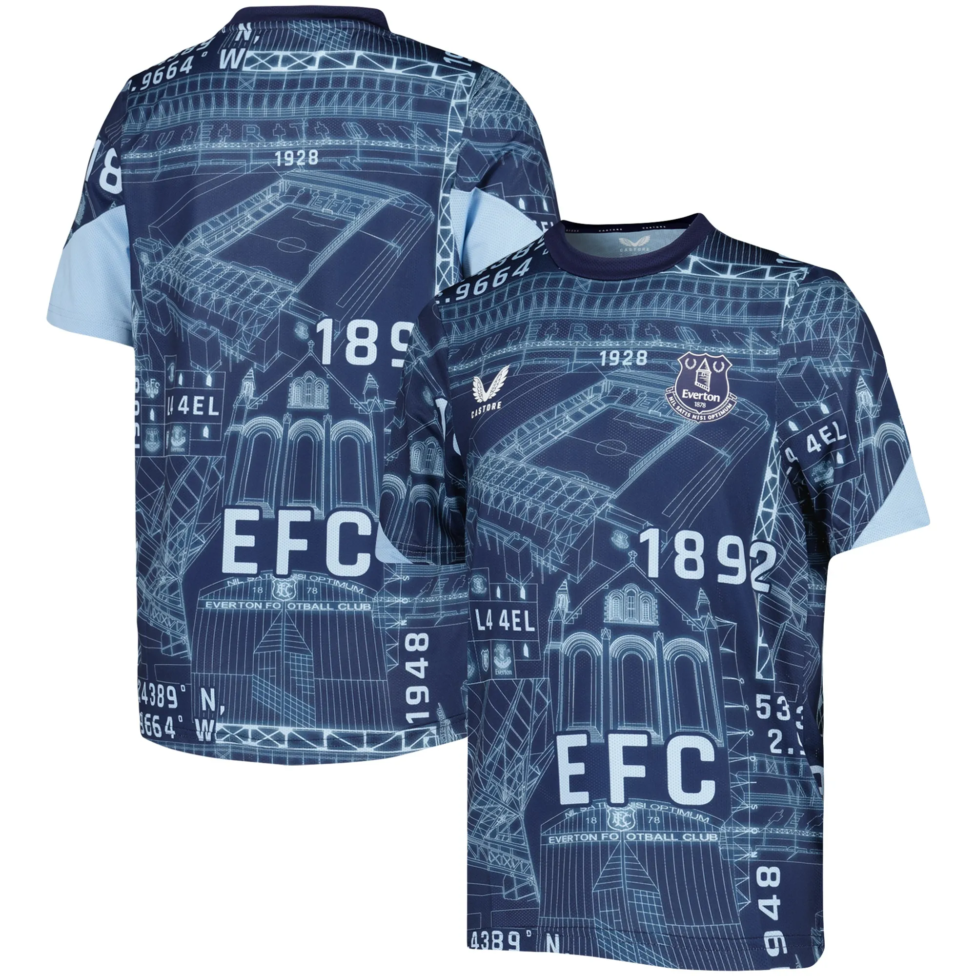 Everton Castore Echoes of an Era Matchday Top - Navy - Kids