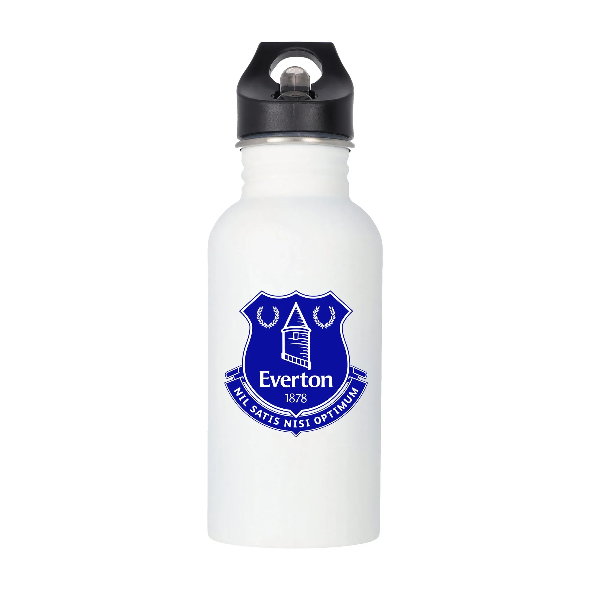 Everton Logo Stainless Steel 500ml Drink Bottle - White