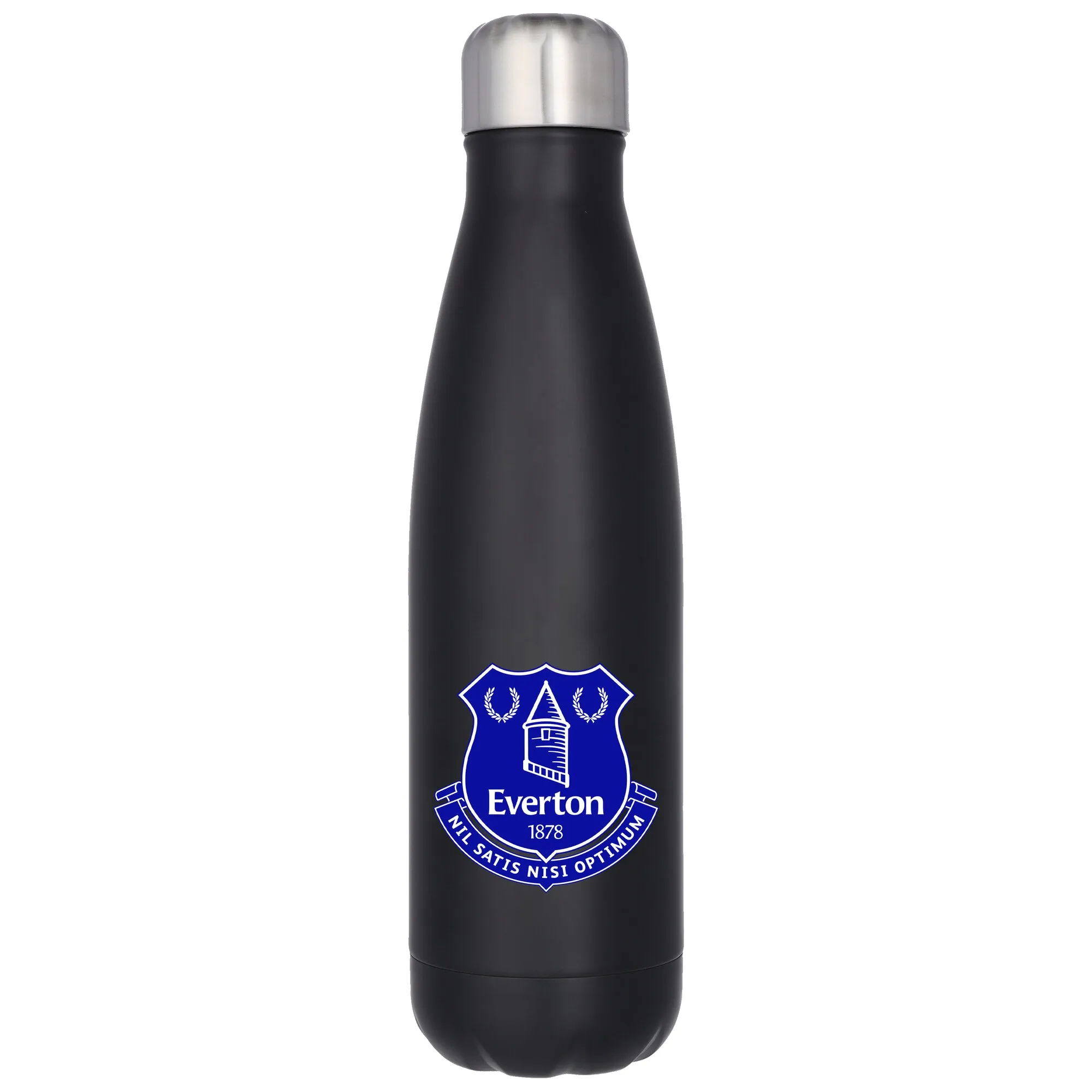 Everton Logo Stainless Steel 500ml Drink Bottle - Black