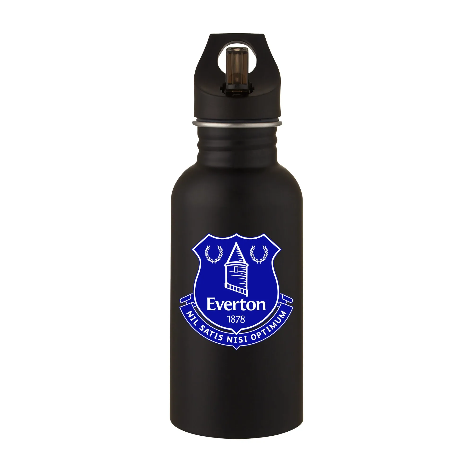 Everton Logo Stainless Steel 500ml Drink Bottle - Black