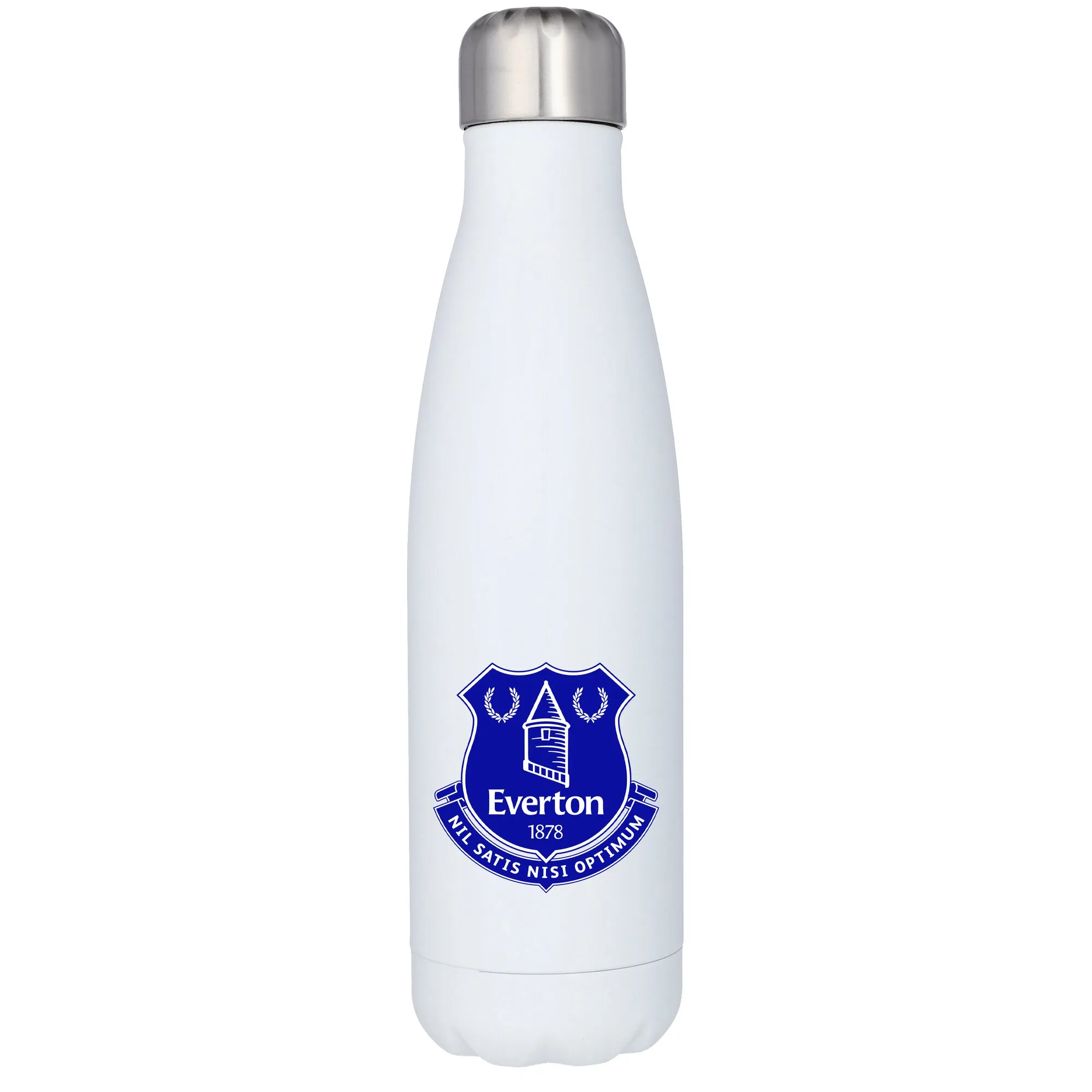 Everton Logo Stainless Steel 500ml Drink Bottle - White