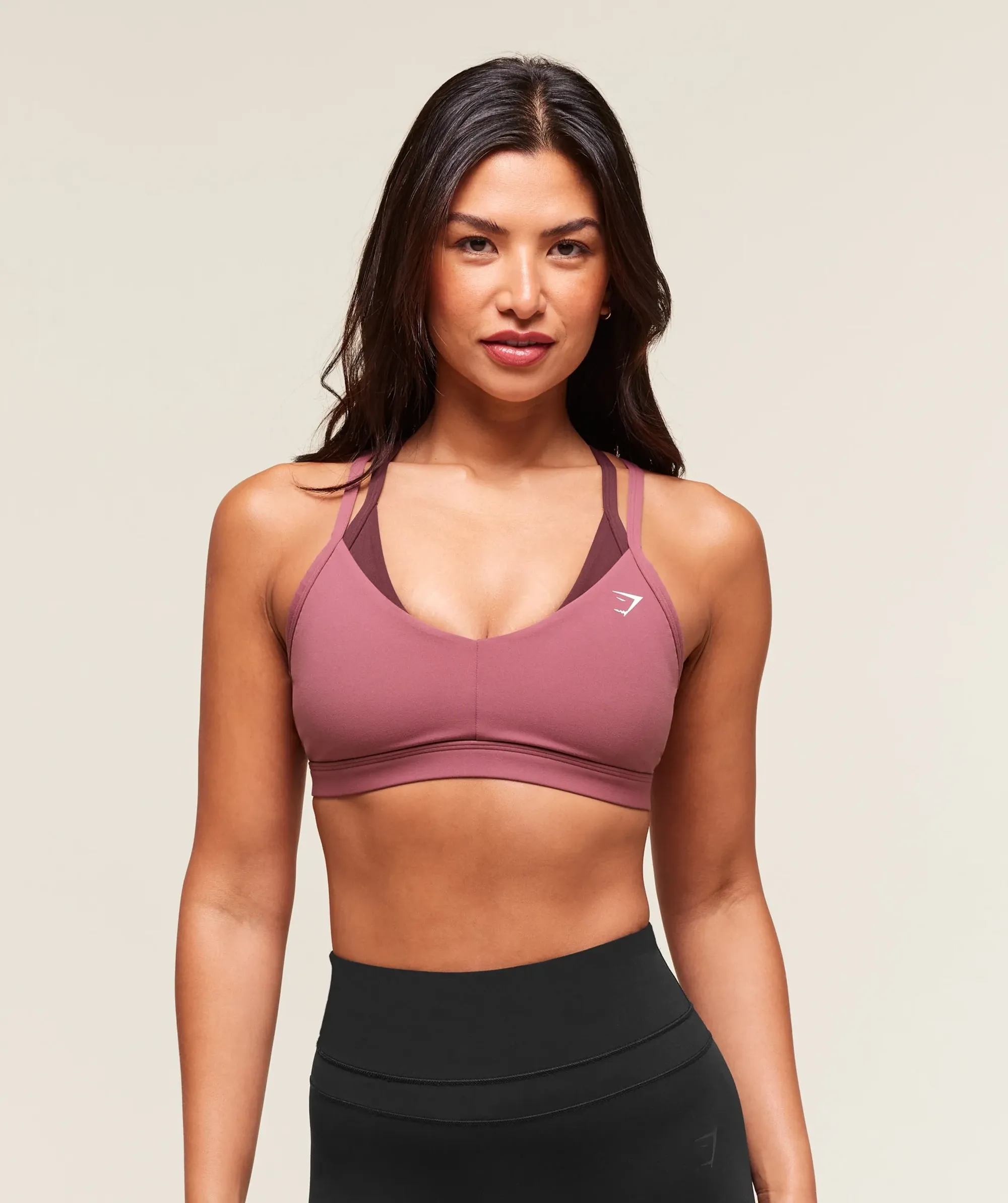 Double Up Sports Bra - Reset Pink/Rich Maroon