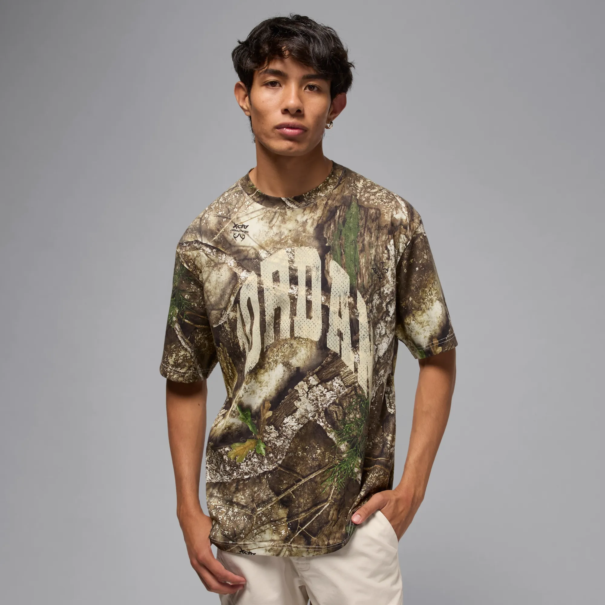 Nike Jordan Brooklyn Men's Realtree T-Shirt - White - Cotton