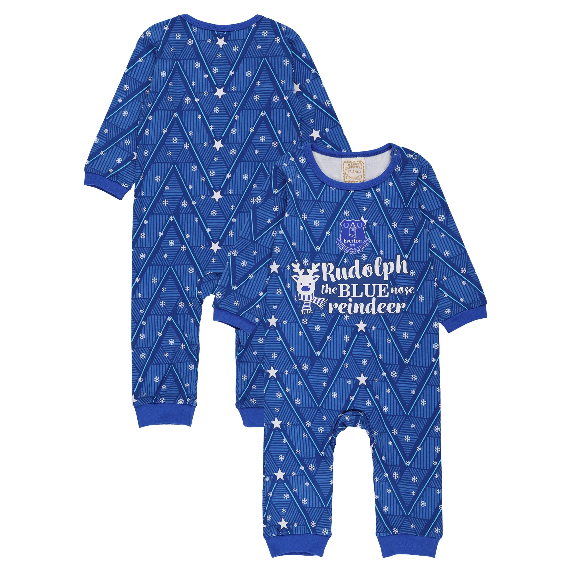 Everton Christmas Sleepsuit - Royal - Baby