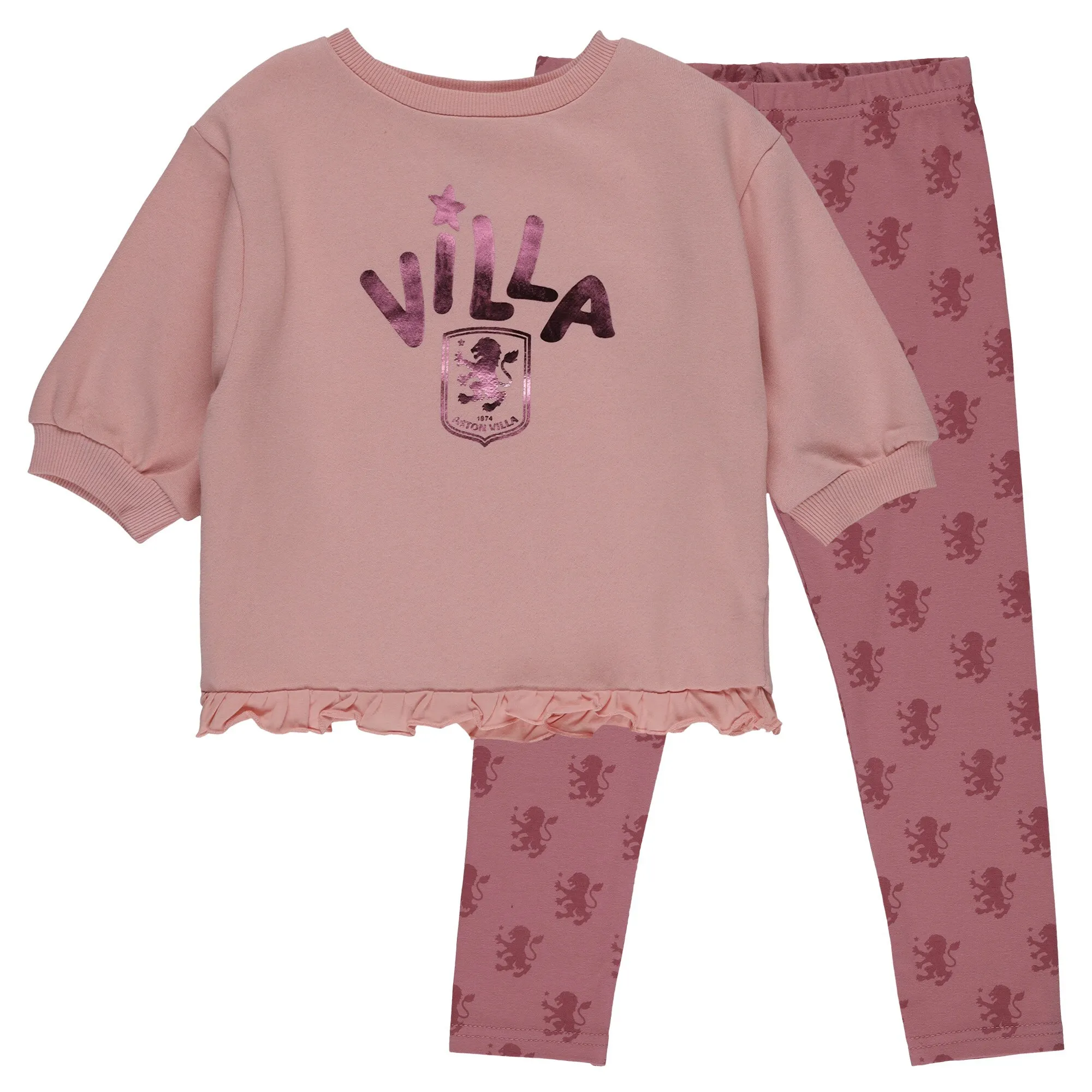 Aston Villa Sweatshirt and Legging Set - Pink - Baby