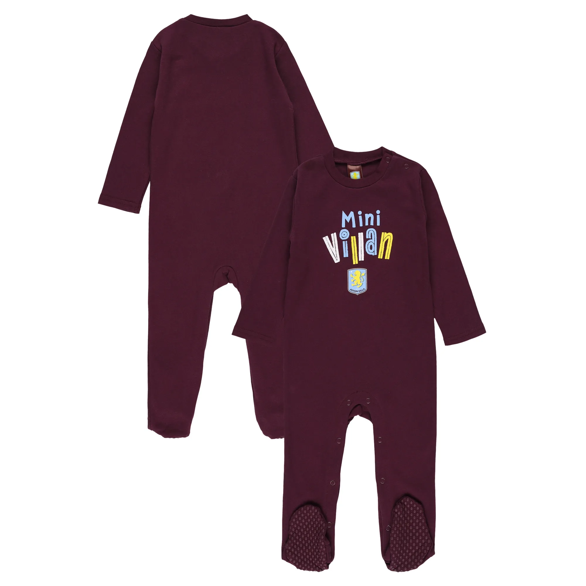 Aston Villa Mini Villan Sleepsuit - Claret - Baby