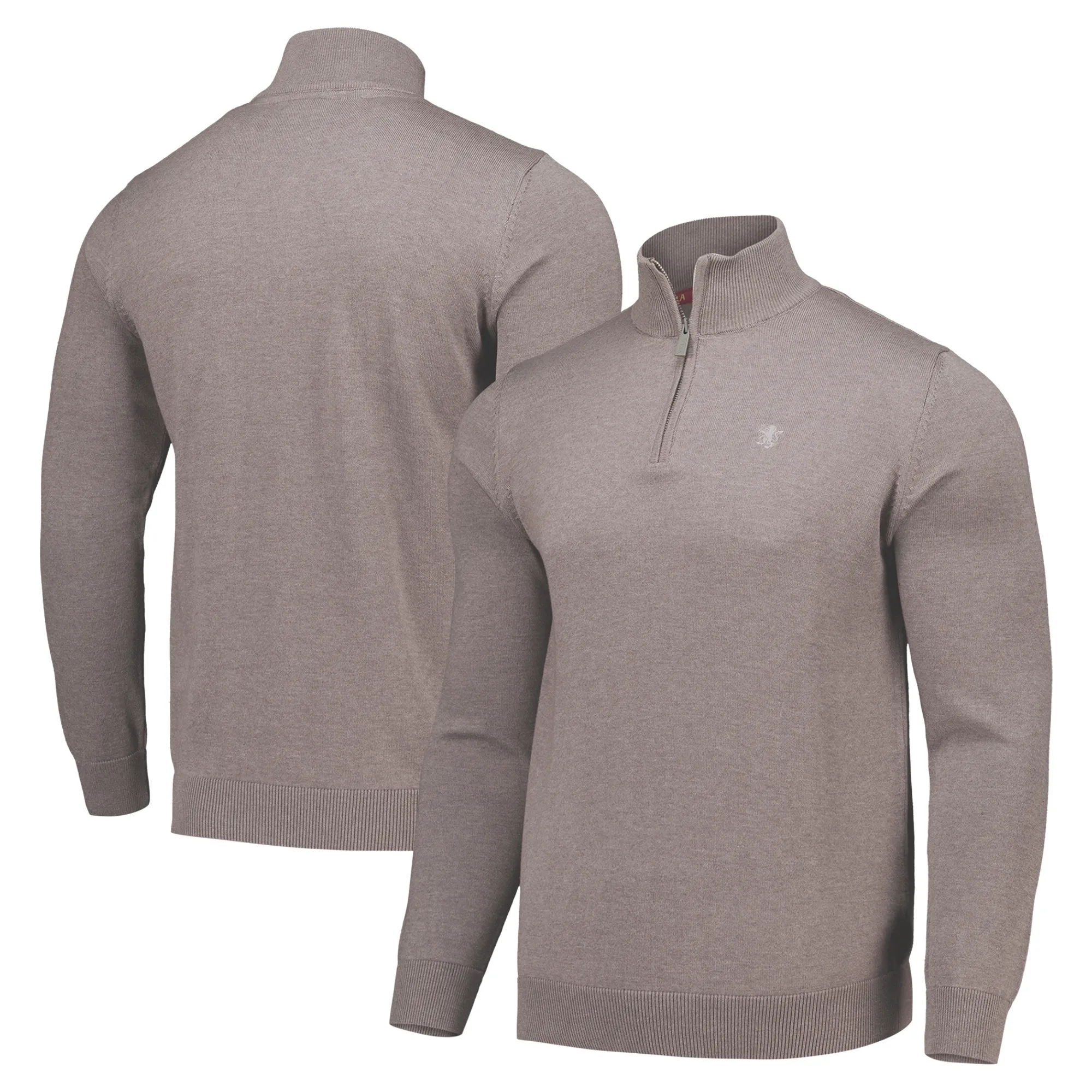 Aston Villa 1/4 Zip Sweater - Grey - Mens