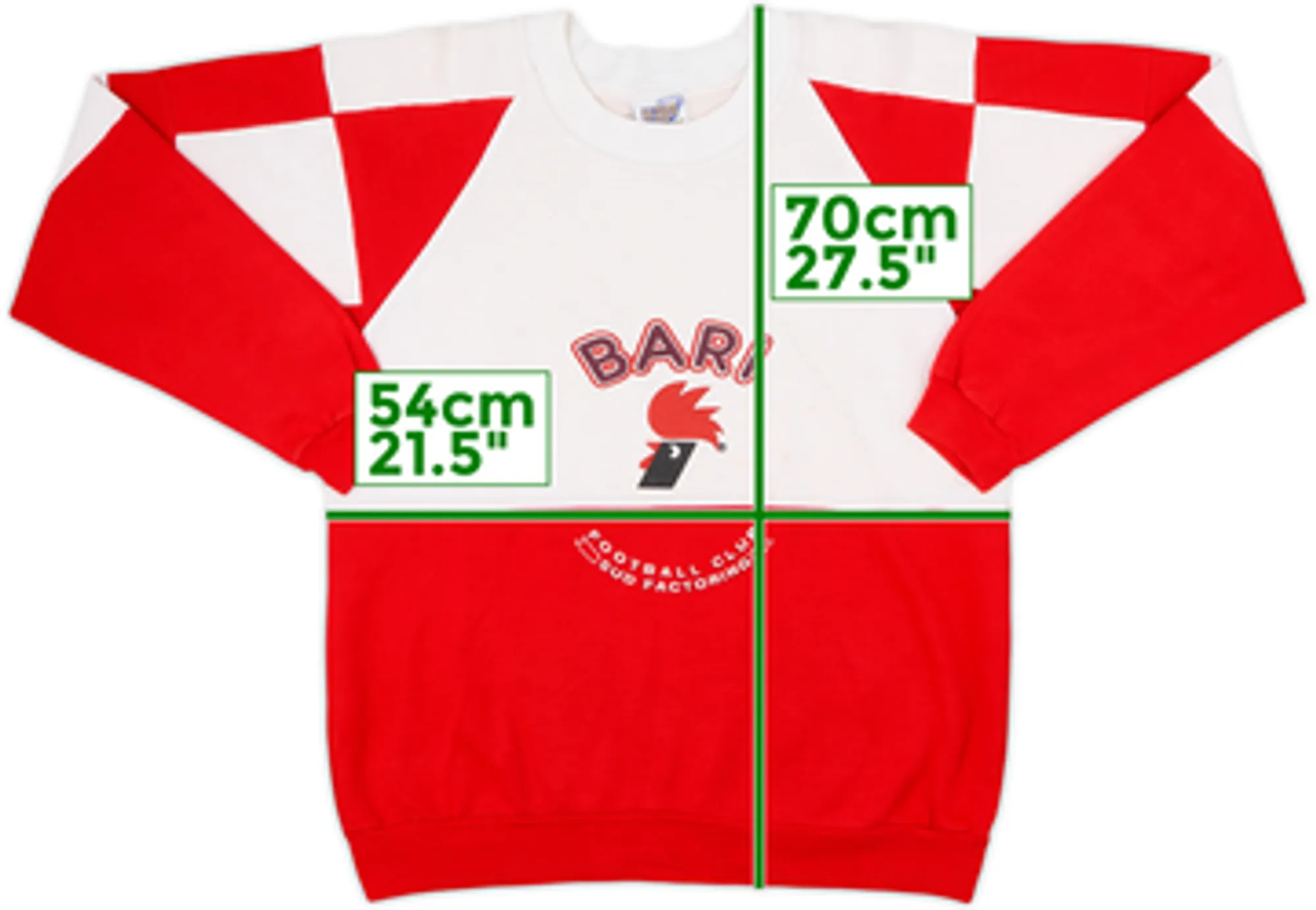 Hoodies/Sweat Tops Bari Mens SS Home Shirt 1990/91