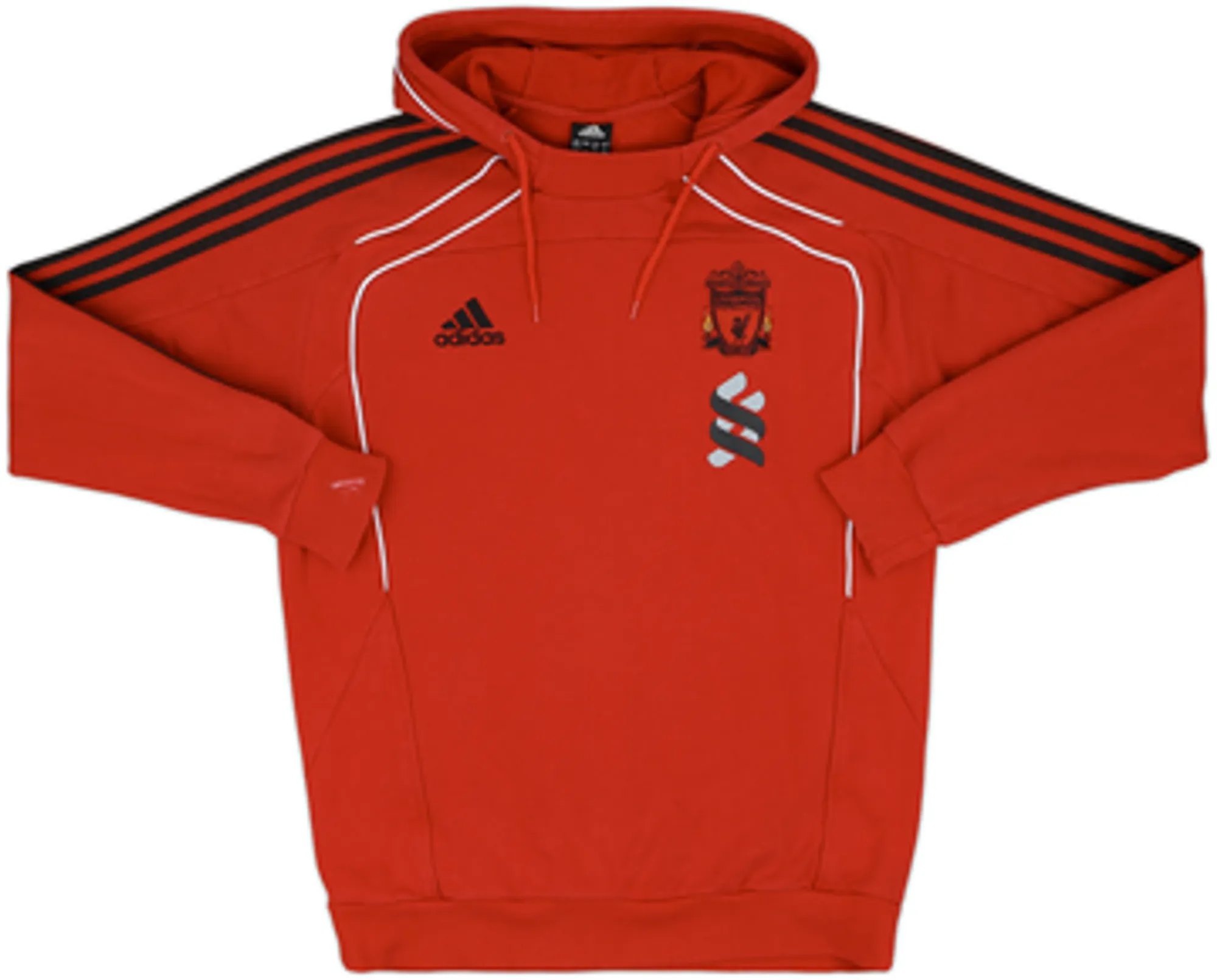 2010-11 Liverpool adidas Hooded Sweat Top - 7/10 - (L)