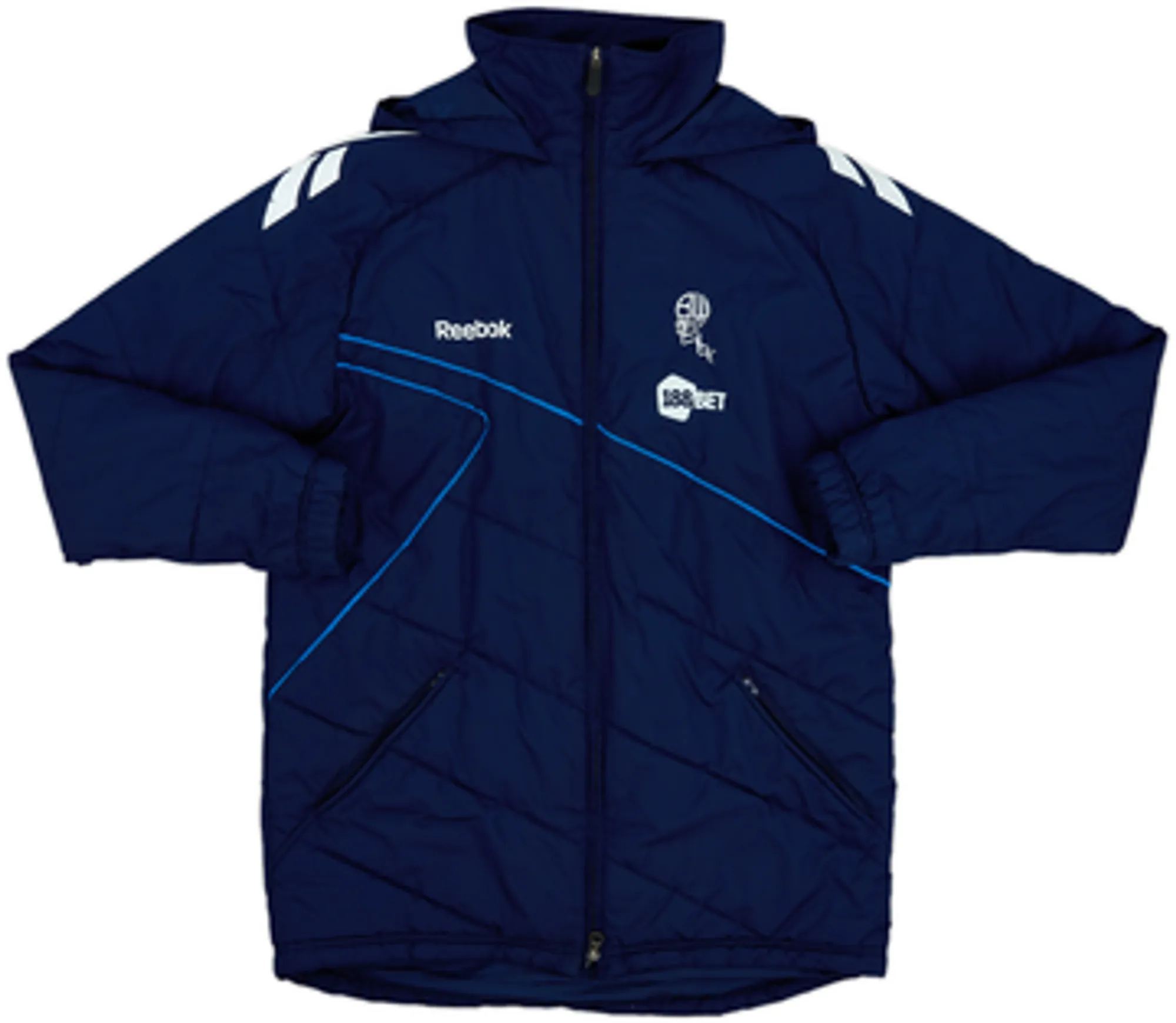 2010-11 Bolton Reebok Hooded Padded Bench Coat - 8/10 - (S)