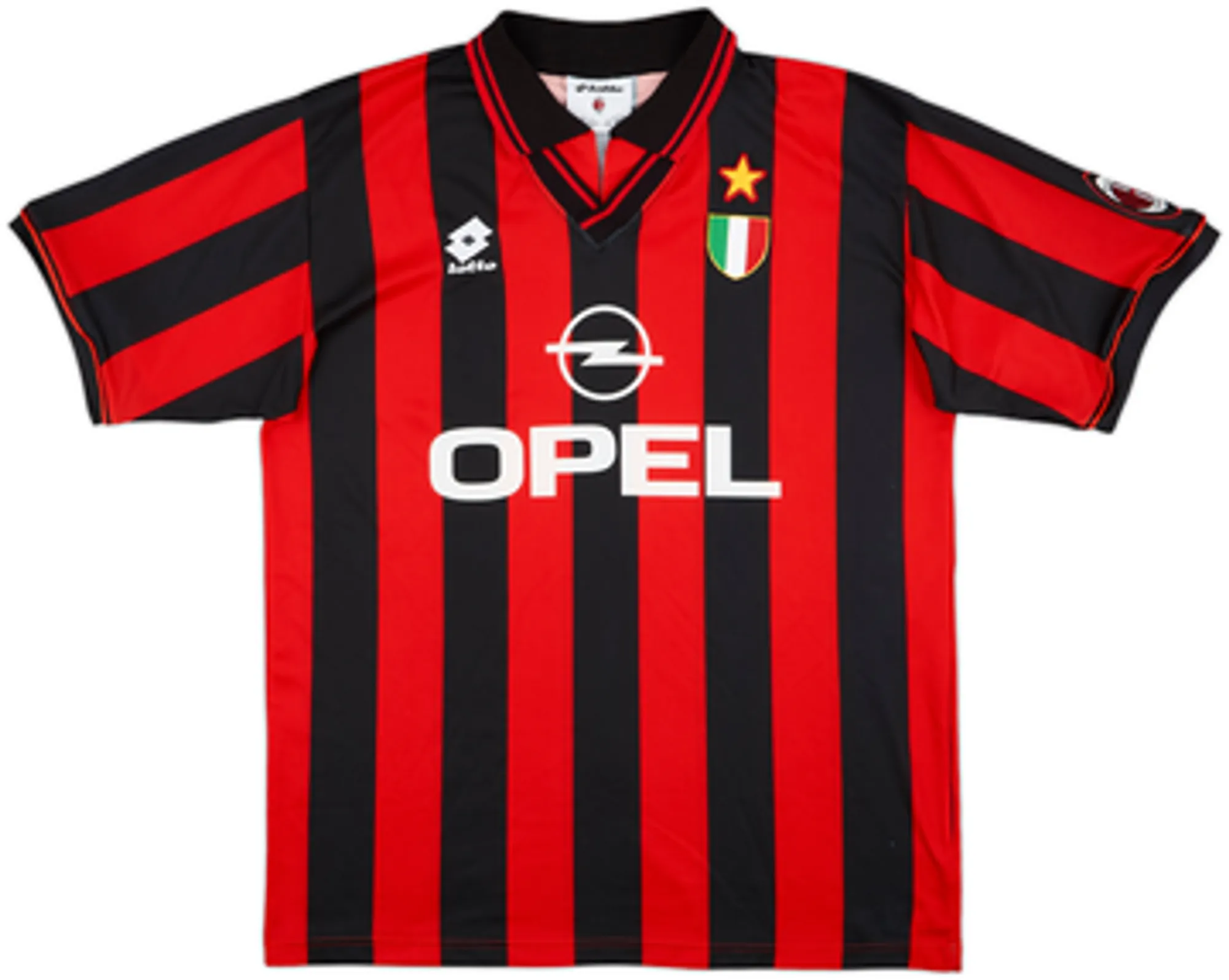 Lotto AC Milan Mens SS Home Shirt 1994/95