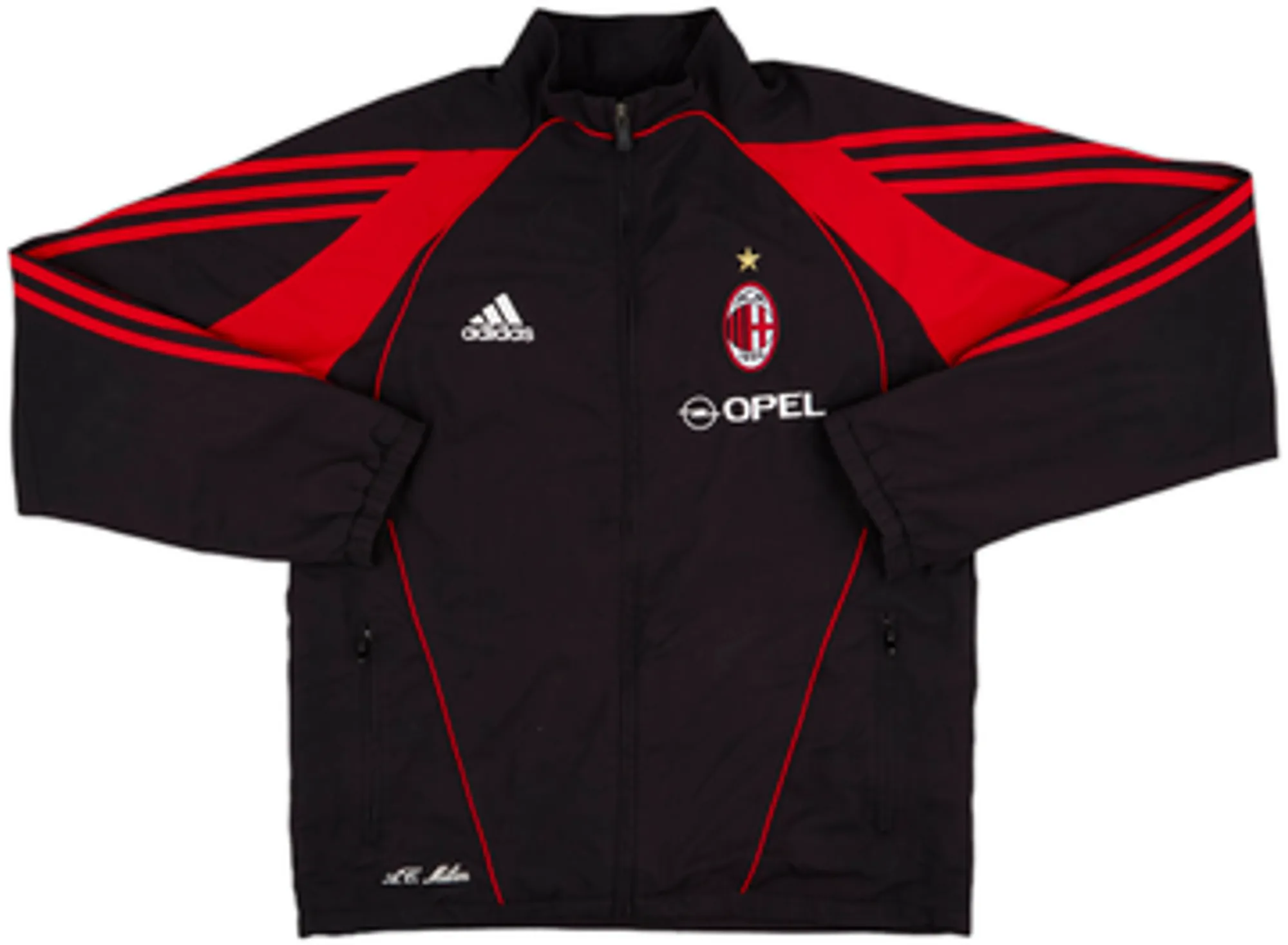 2005-06 AC Milan adidas Track Jacket - 8/10 - (M)