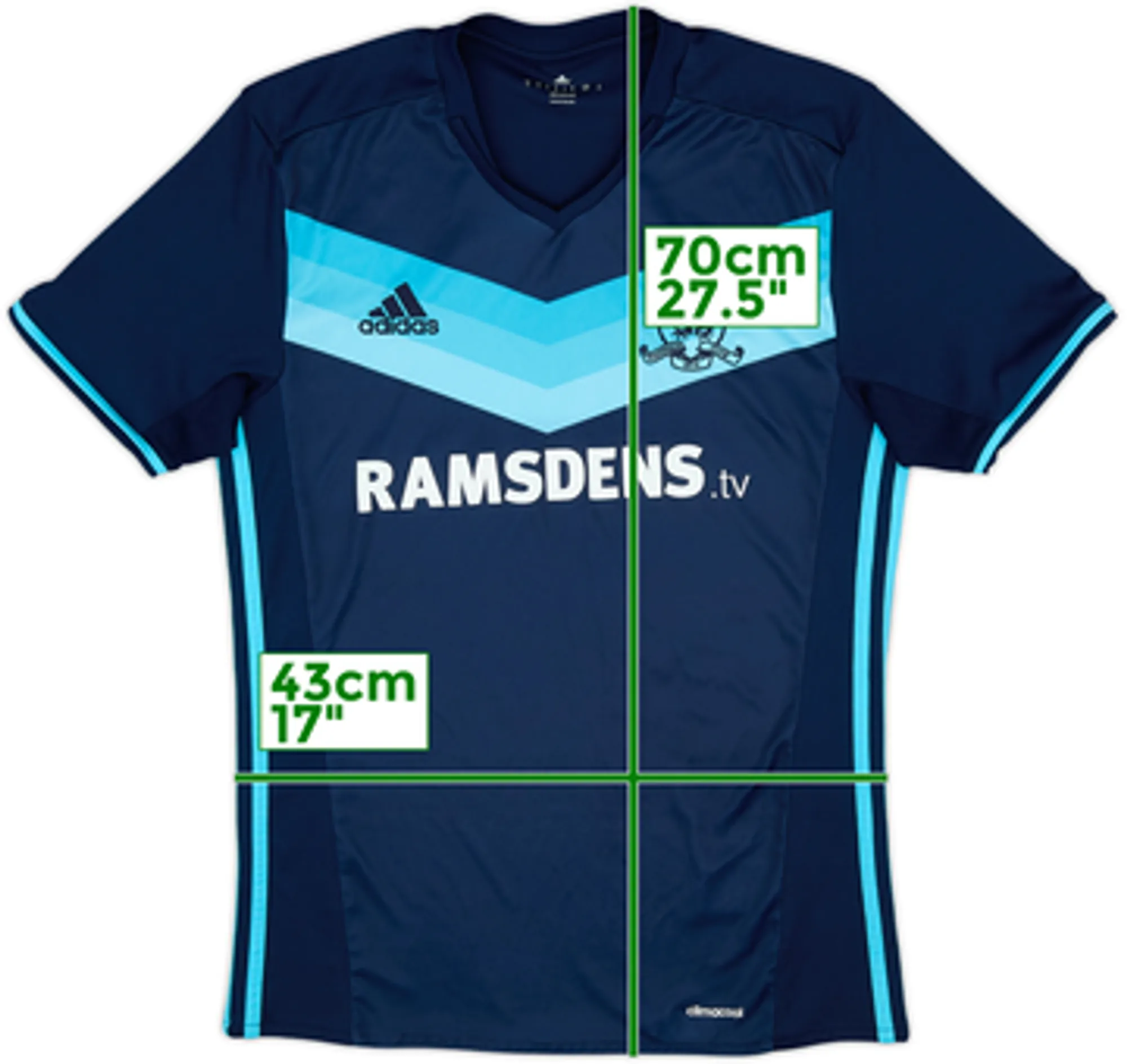 adidas Middlesbrough Mens SS Away Shirt 2016/17