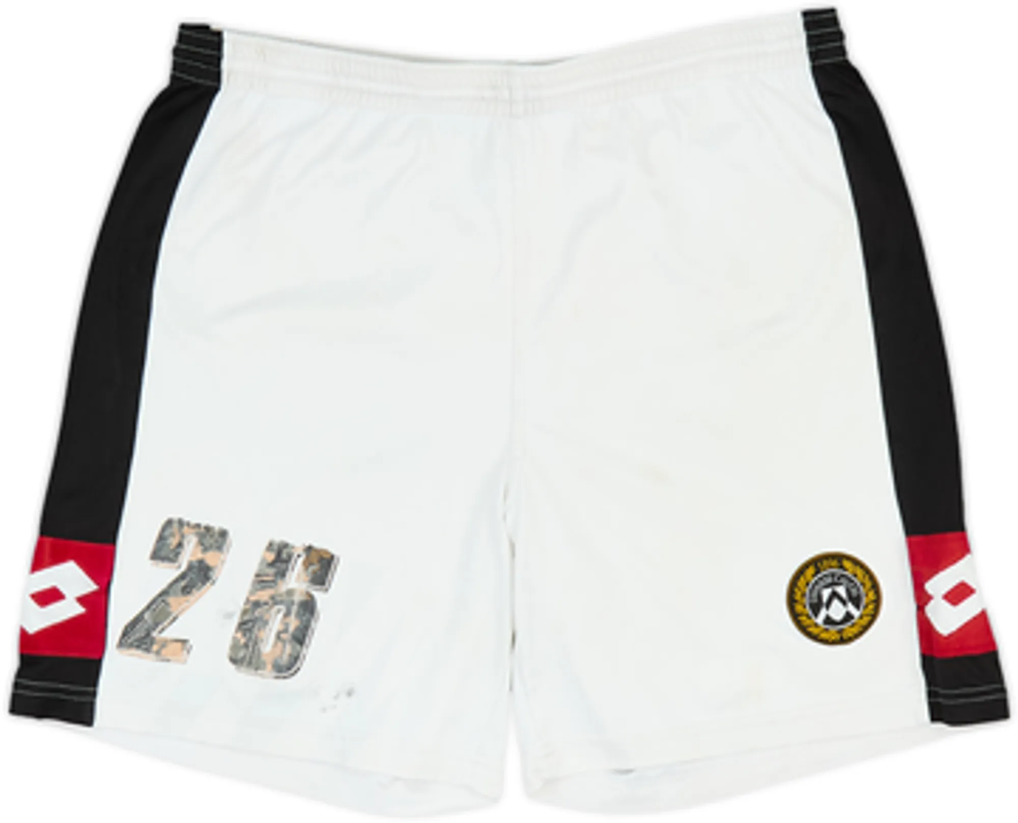 Lotto Udinese Mens Player Issue Home Shorts 2008/09