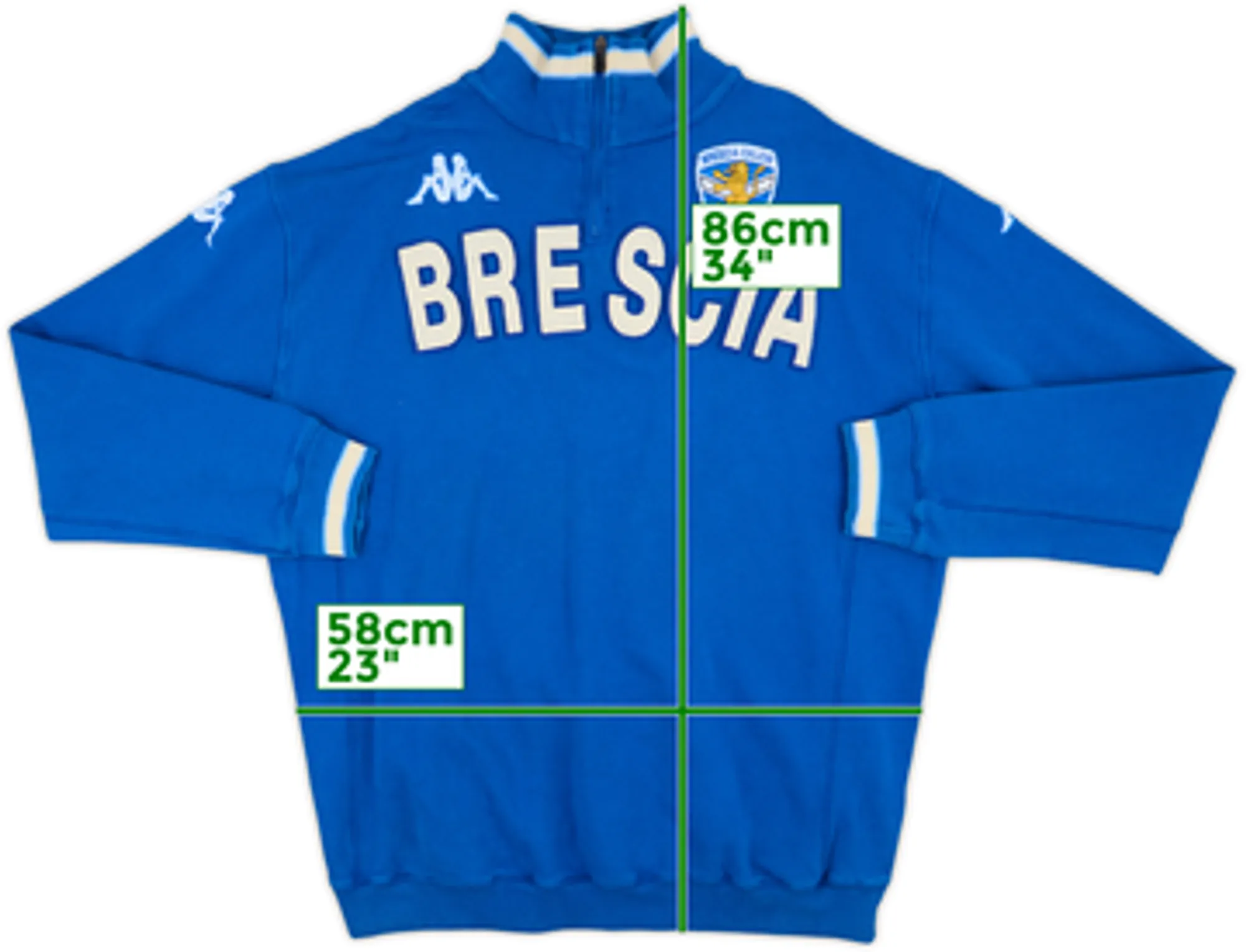 2009-10 Brescia Kappa 1/4 Zip Training Top - 7/10 - (3XL)
