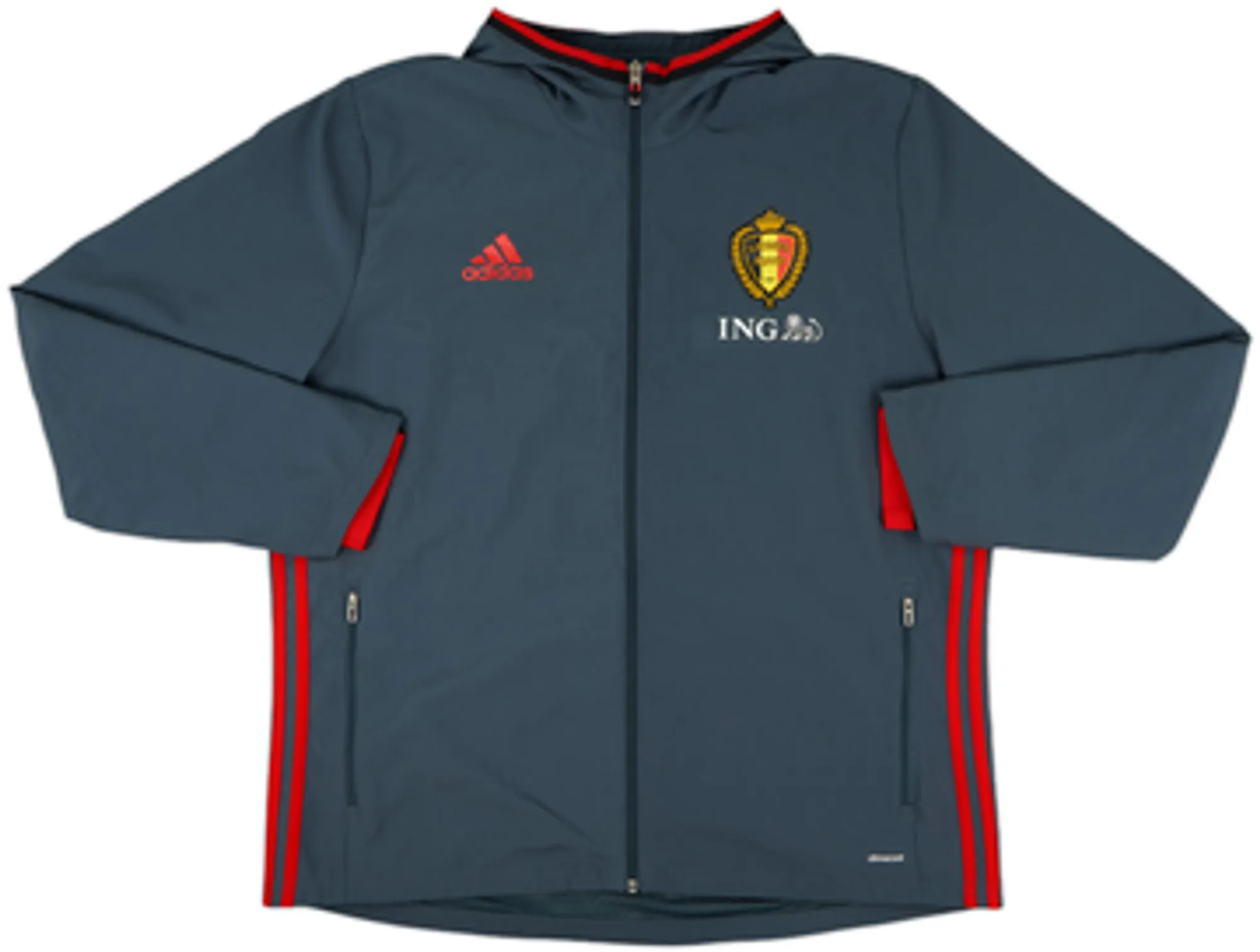 2015-16 Belgium adidas Hooded Track Jacket - 8/10 - (XXL)