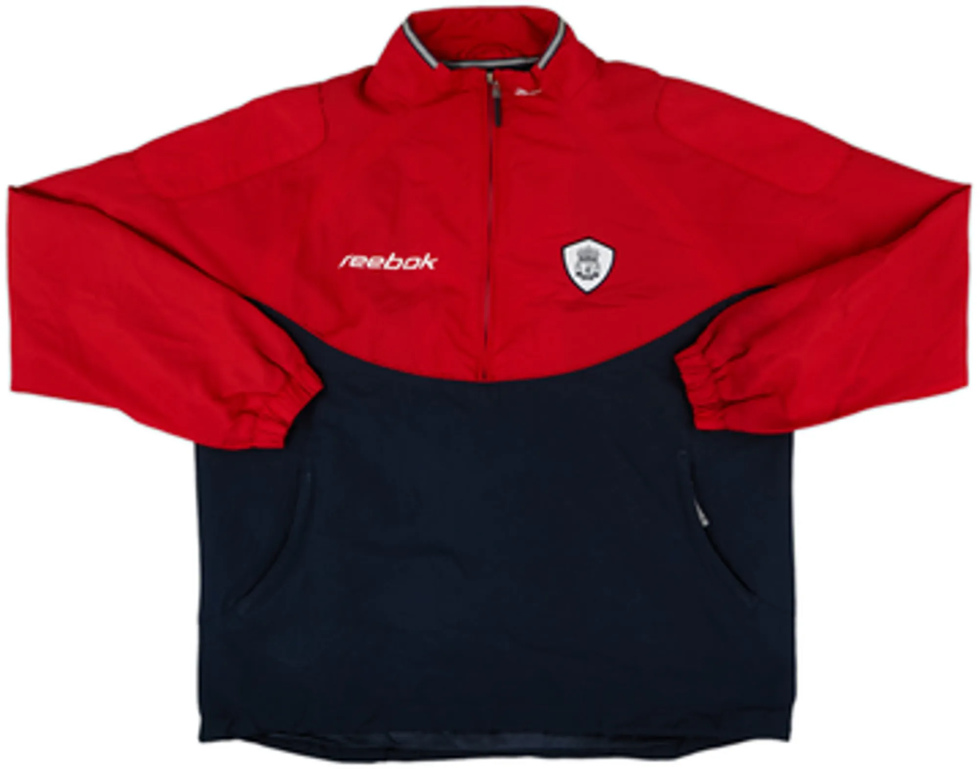 2001-02 Liverpool Reebok 1/4 Zip Training Top - 8/10 - (M)