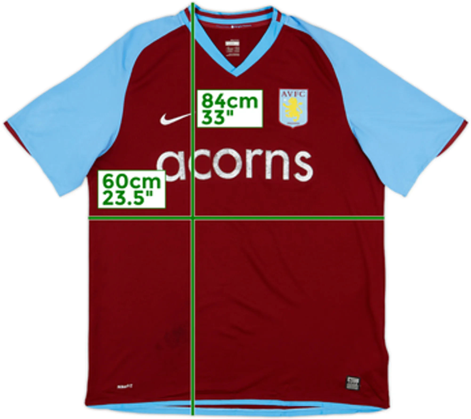 Nike Aston Villa Mens SS Home Shirt 2008/09