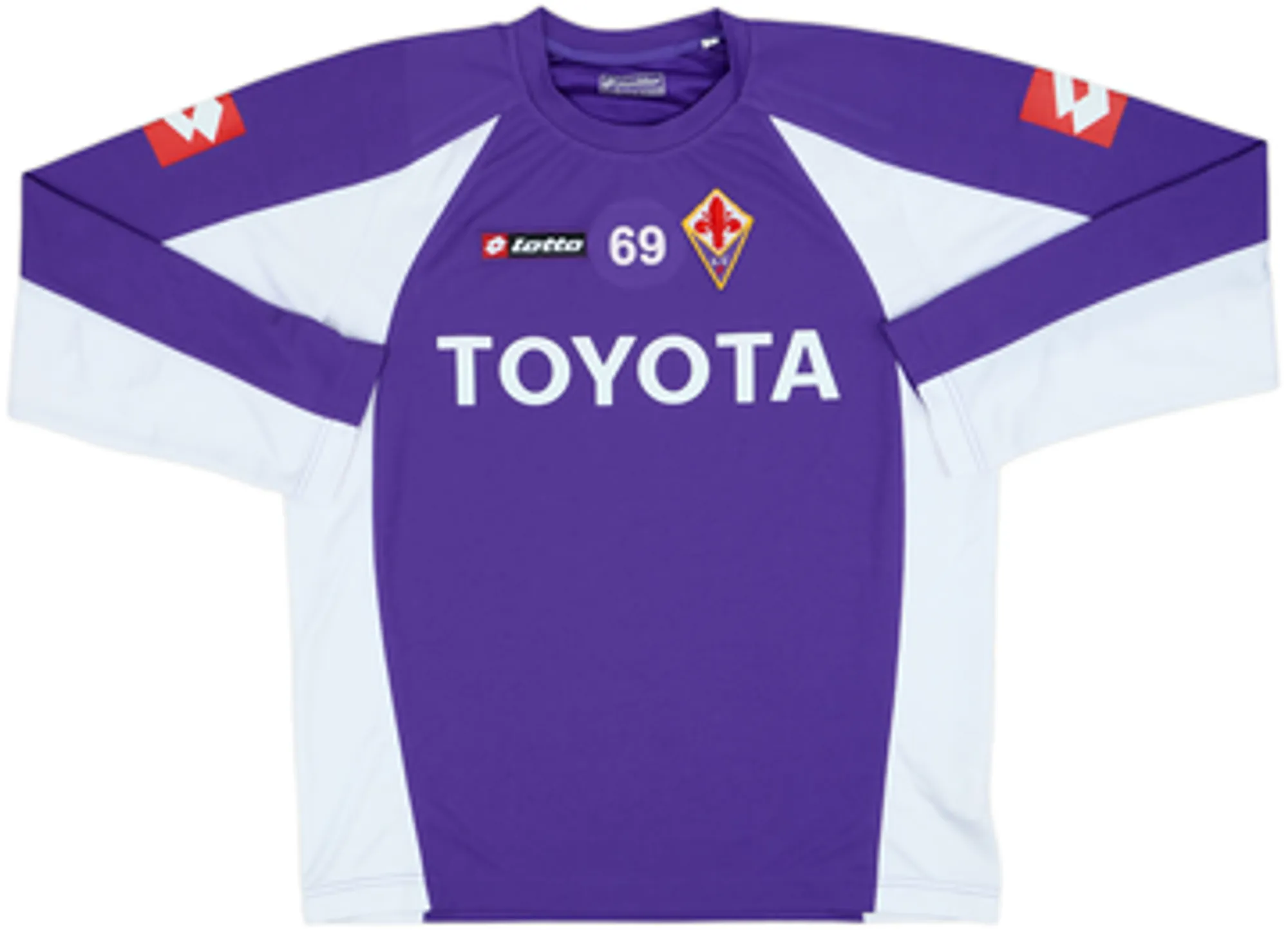 Lotto Fiorentina Mens LS Player Issue Home Shirt 2008/09