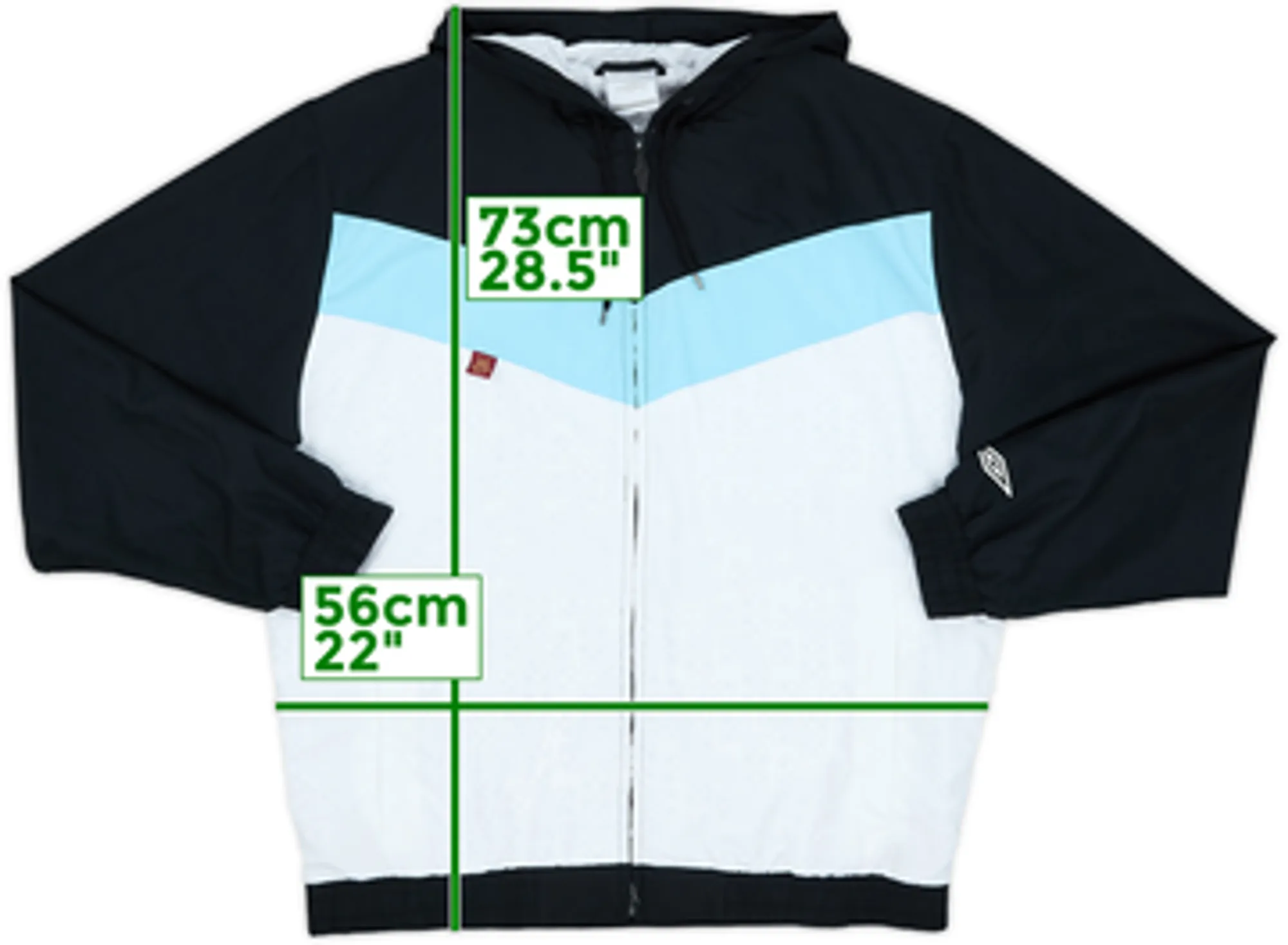 2007-08 West Ham Umbro Hooded Track Jacket - 8/10 - (L)