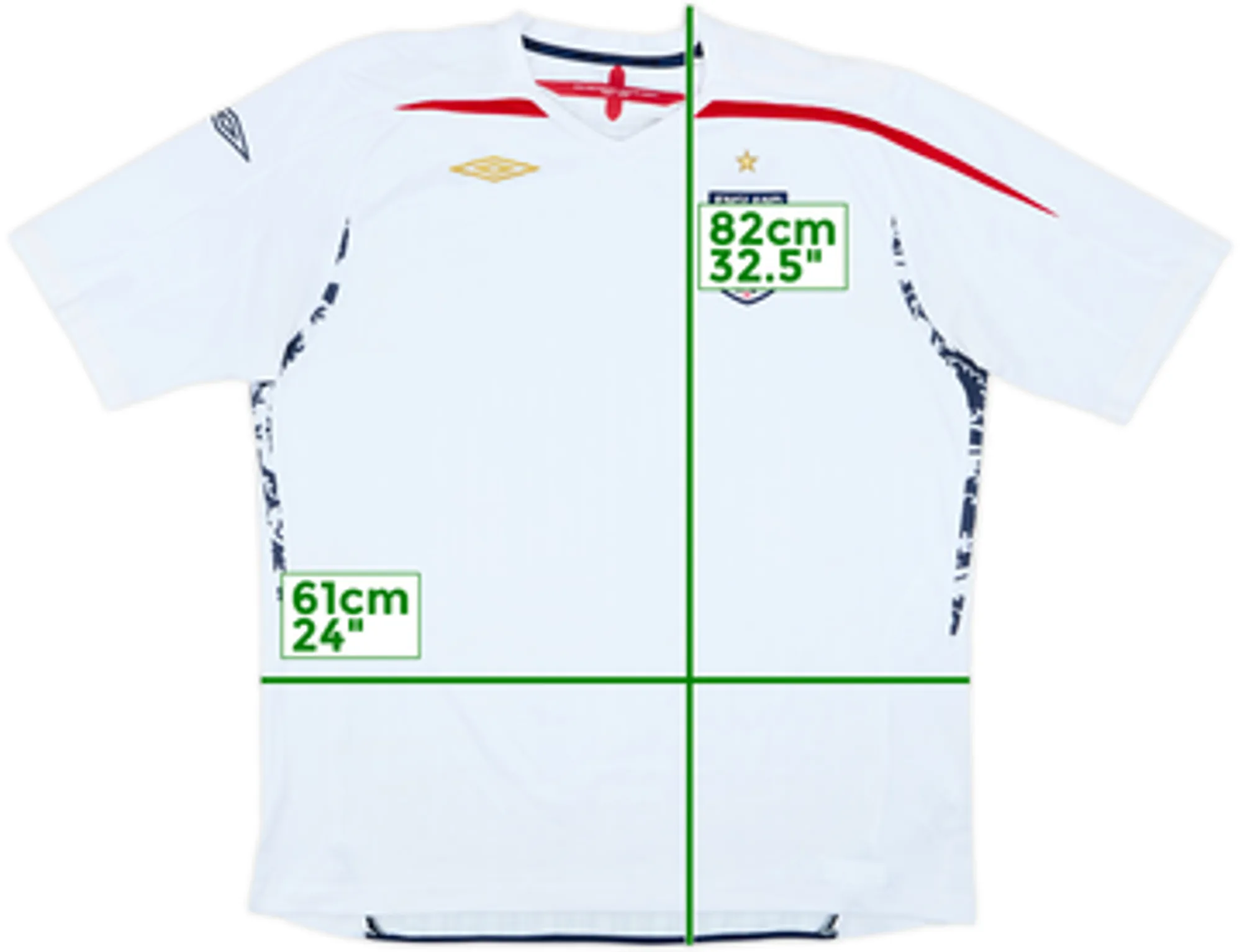 Umbro England Mens SS Home Shirt 2007