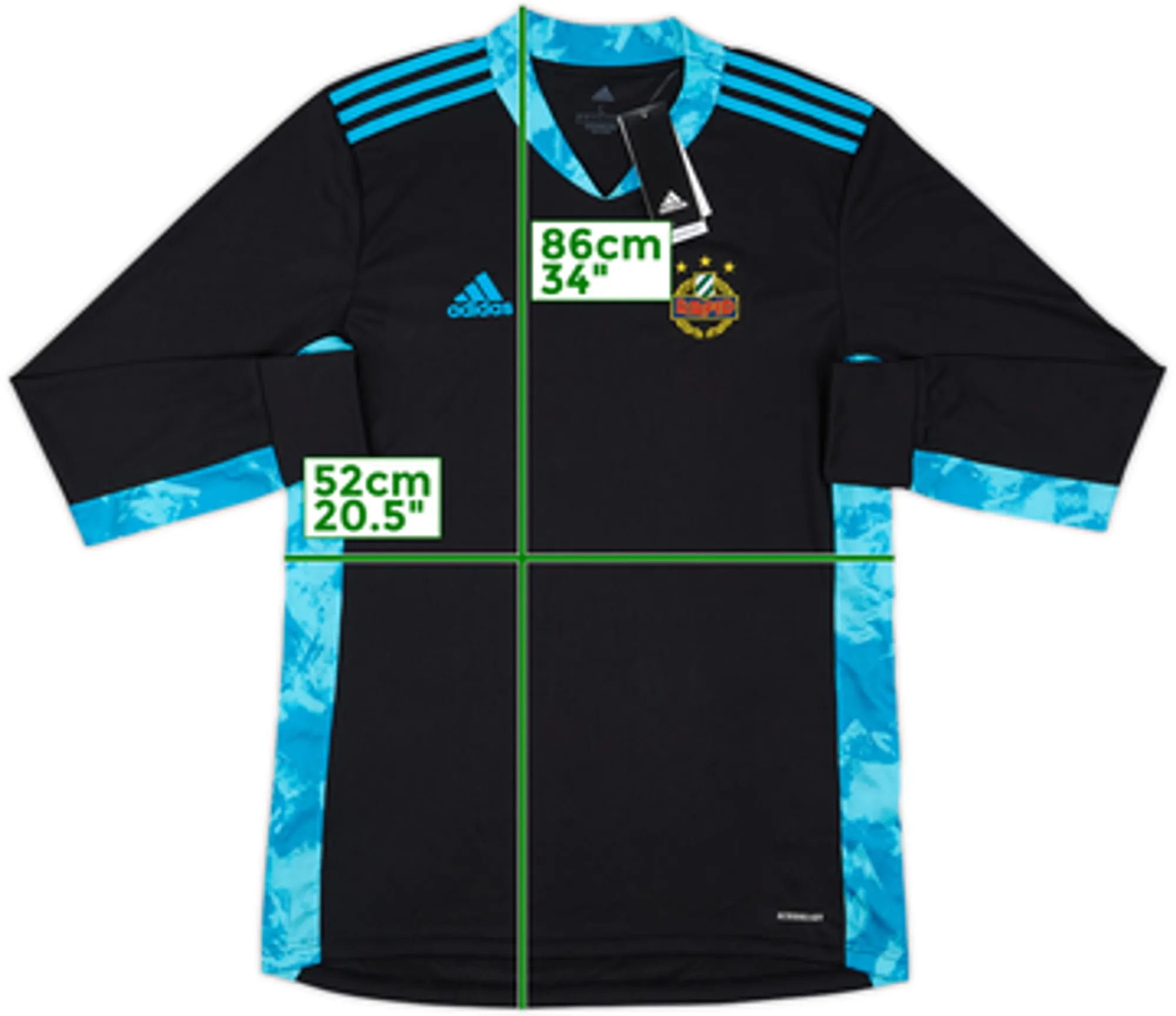 adidas Rapid Vienna Mens LS Goalkeeper Home Shirt 2020/21