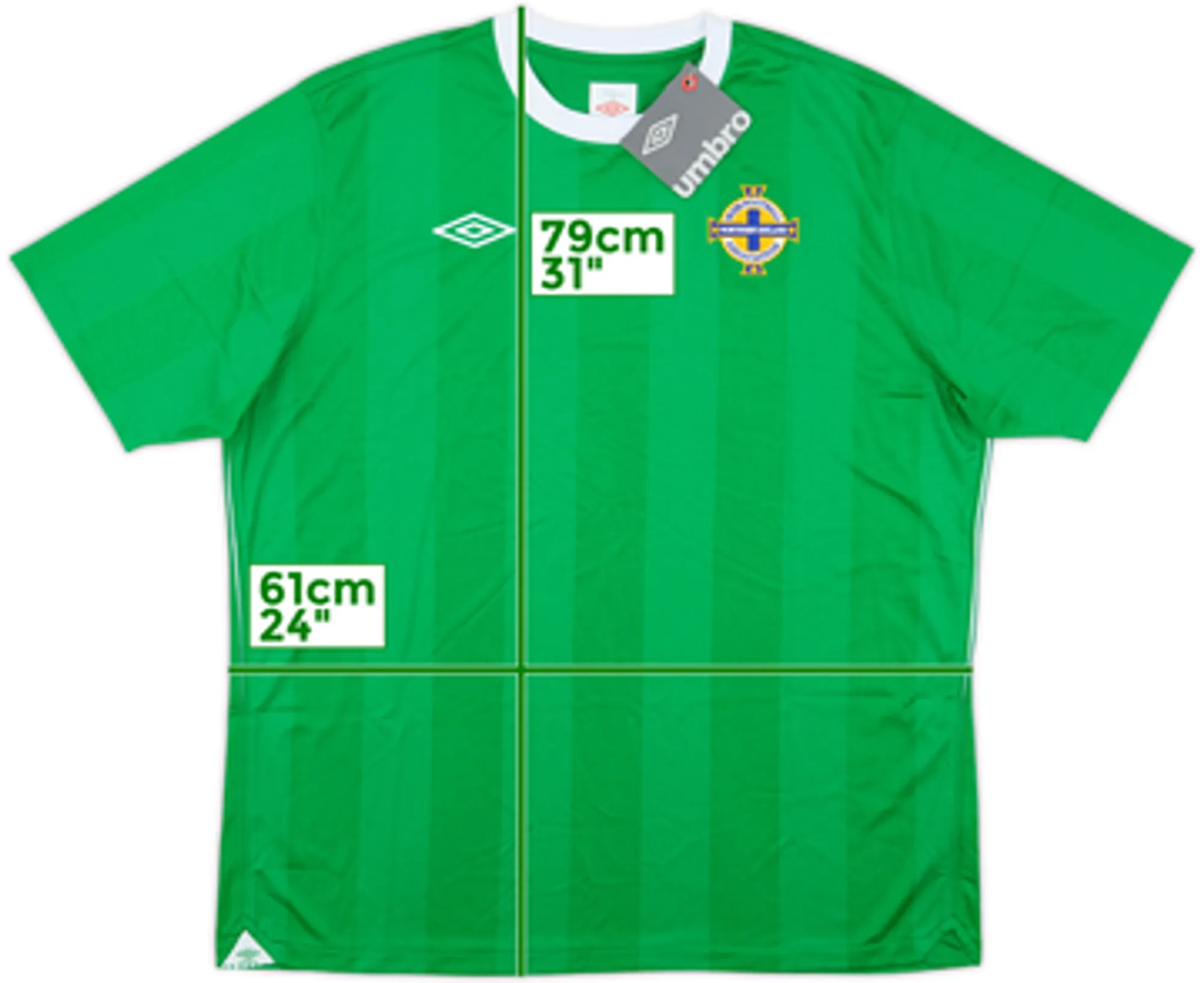Umbro Northern Ireland Mens SS Home Shirt 2010