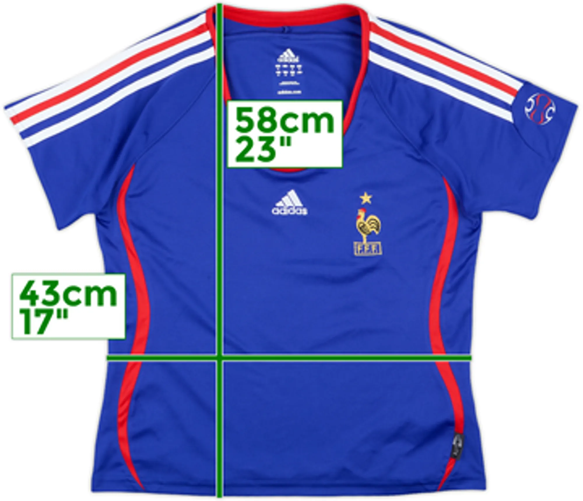 adidas France Womens SS Home Shirt 2006