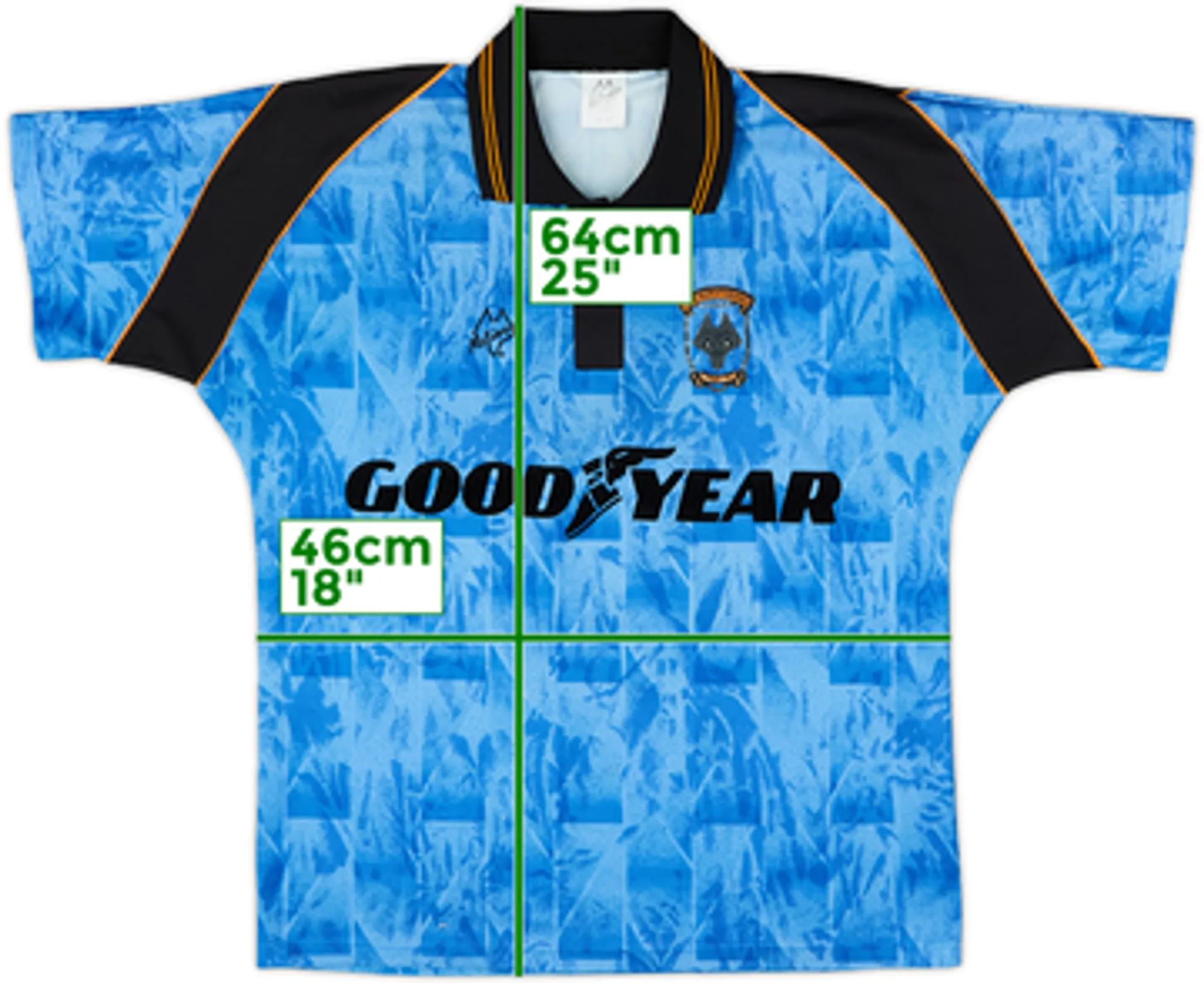 Away Wolverhampton Wanderers Mens SS Away Shirt 1992/94