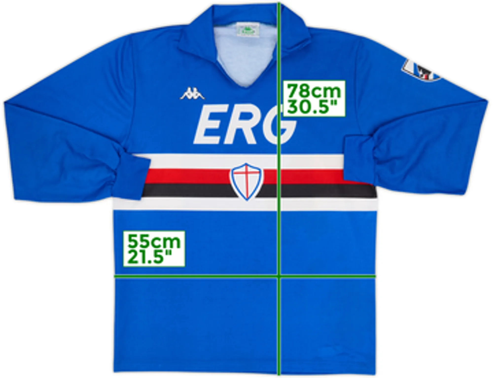 Kappa Sampdoria Mens LS Home Shirt 1989/90