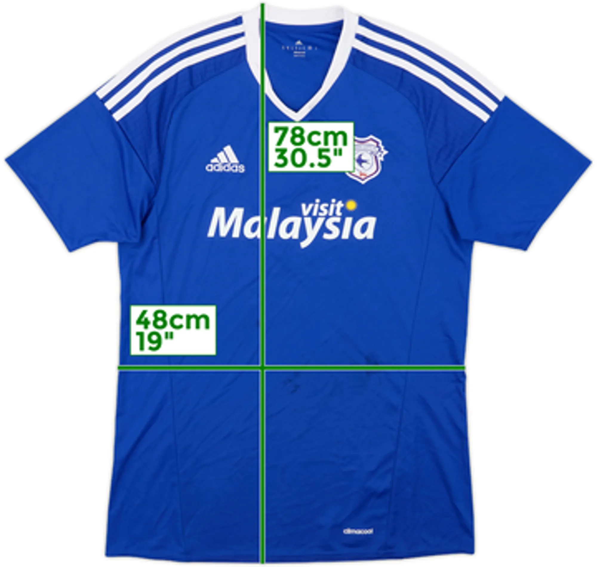 adidas Cardiff City Mens SS Home Shirt 2016/17